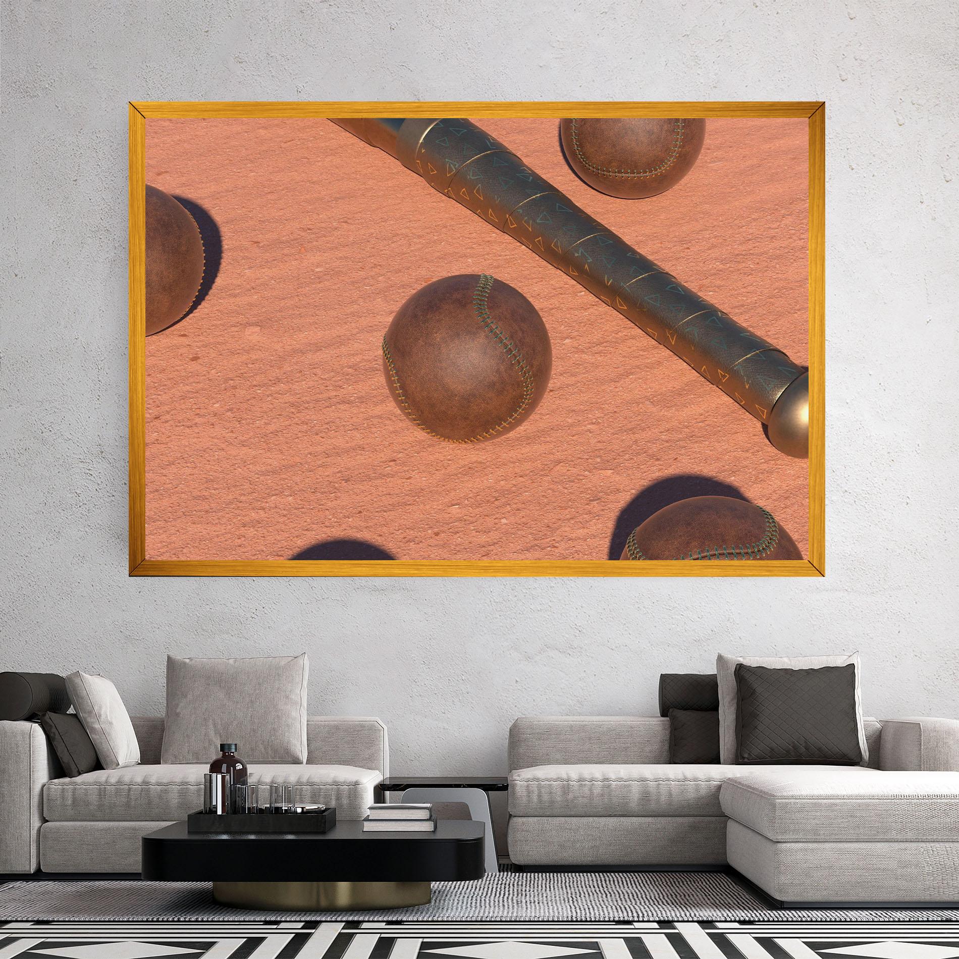 Tablou Canvas Baseball Set On Send mockup 2