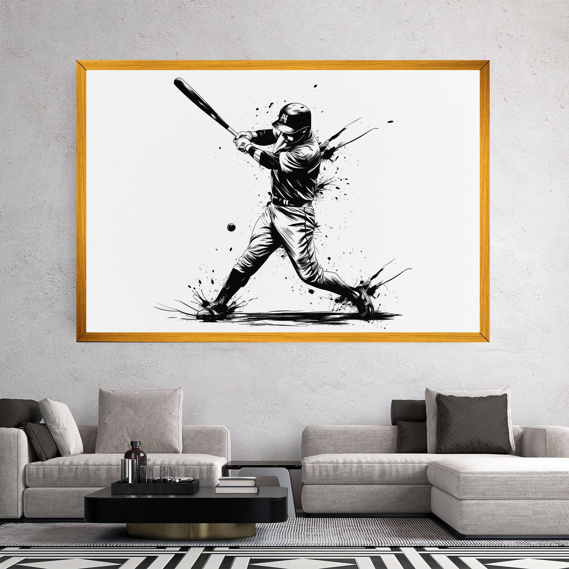 Tablou Canvas Baseball Splash mockup 2