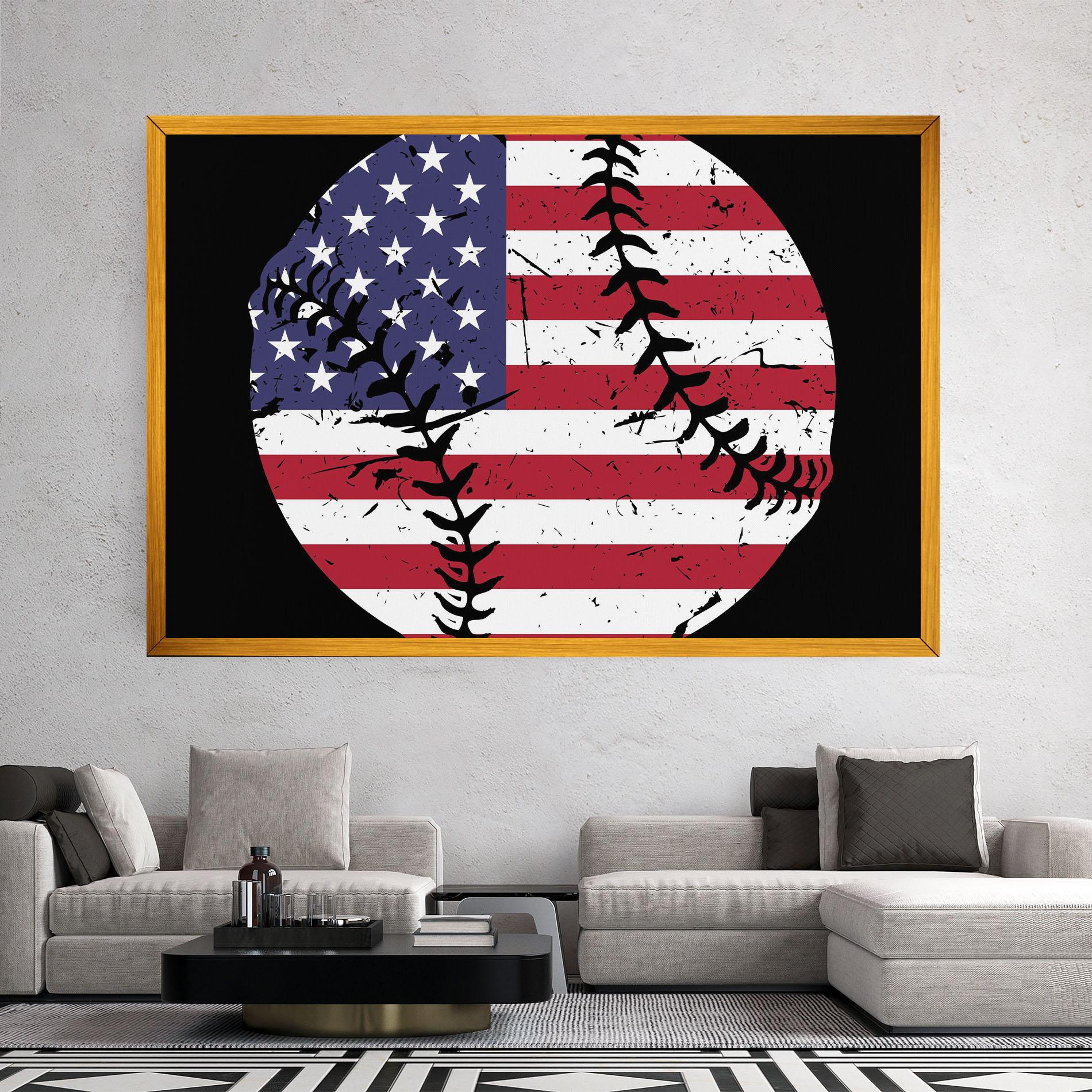 Tablou Canvas Baseball Usa mockup 2
