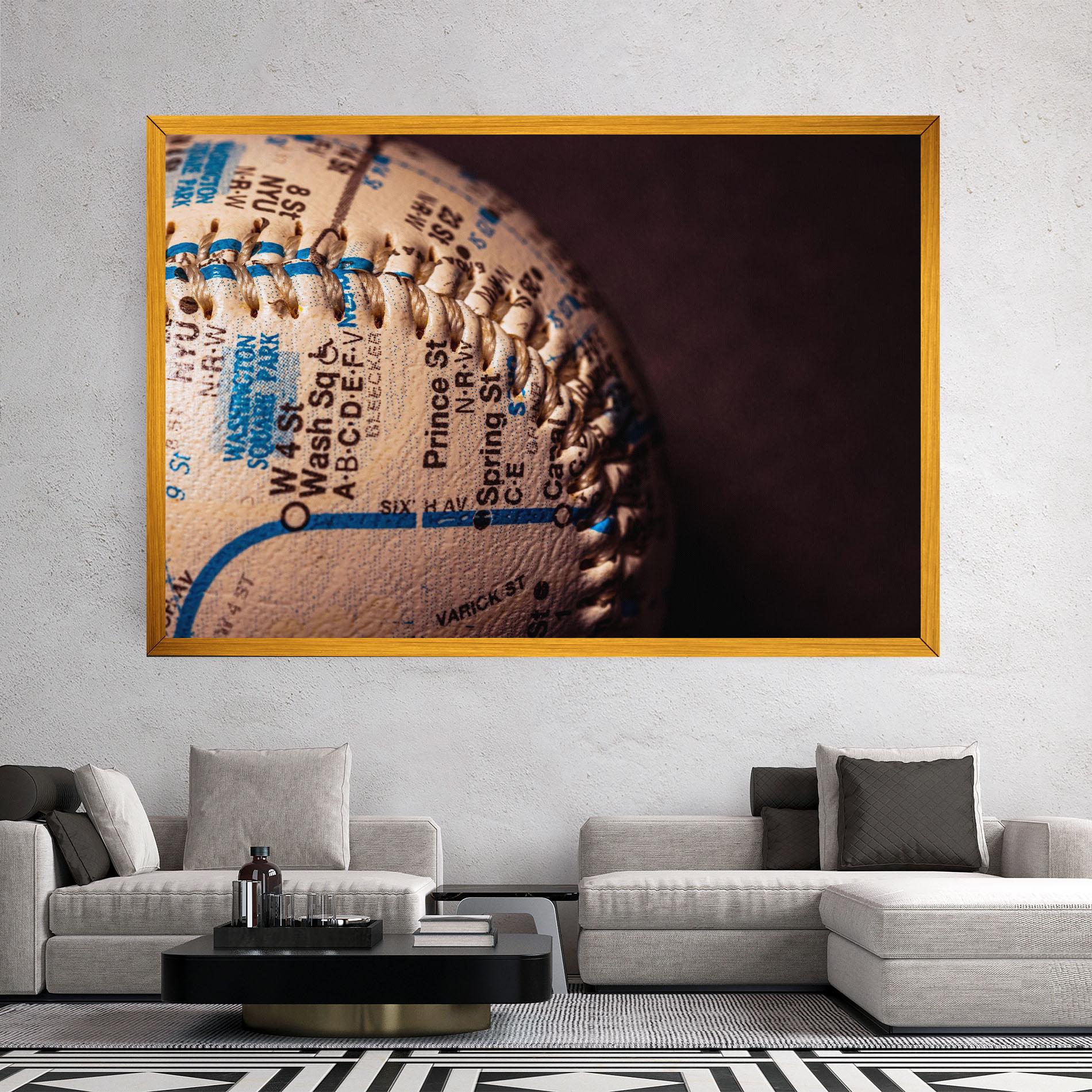 Tablou Canvas Blue Text Baseball Ball mockup 2