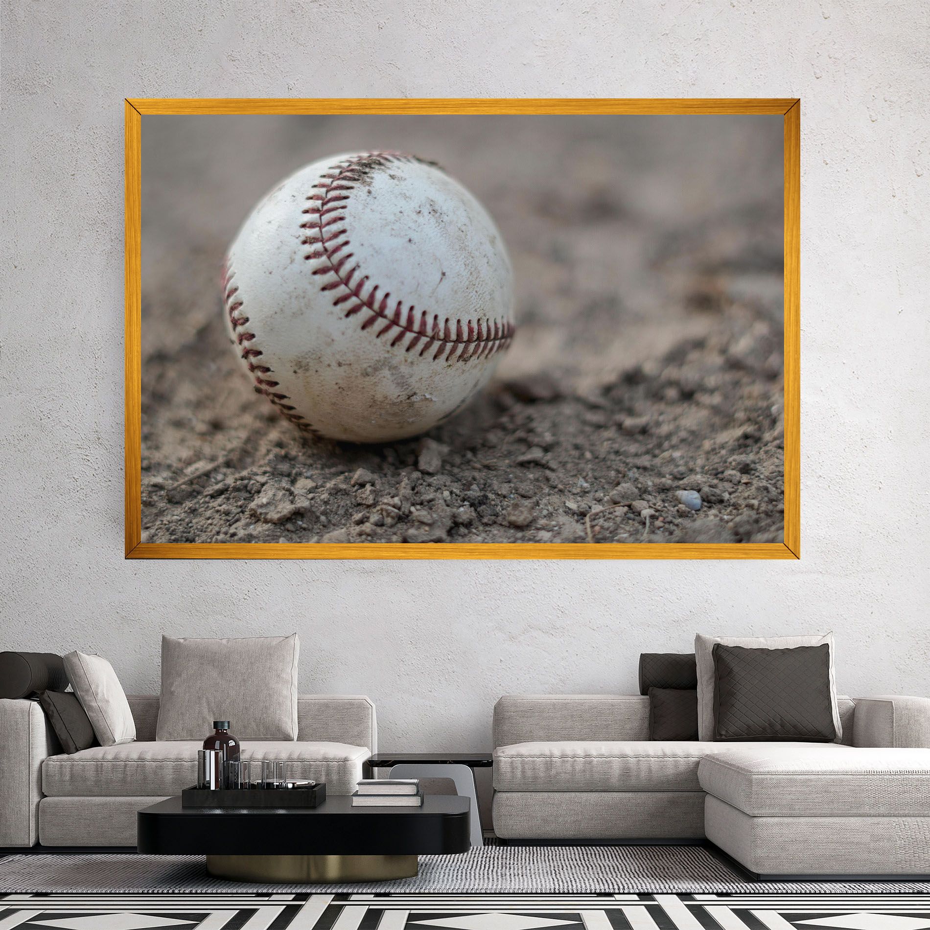Dusty Baseball Ball mockup 2