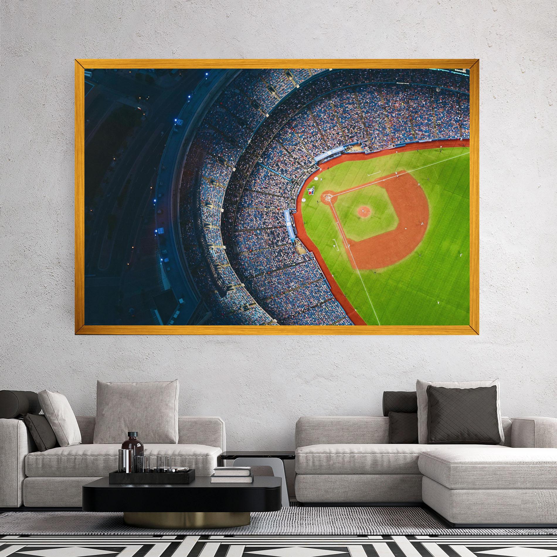 Tablou Canvas Green Baseball Field mockup 2