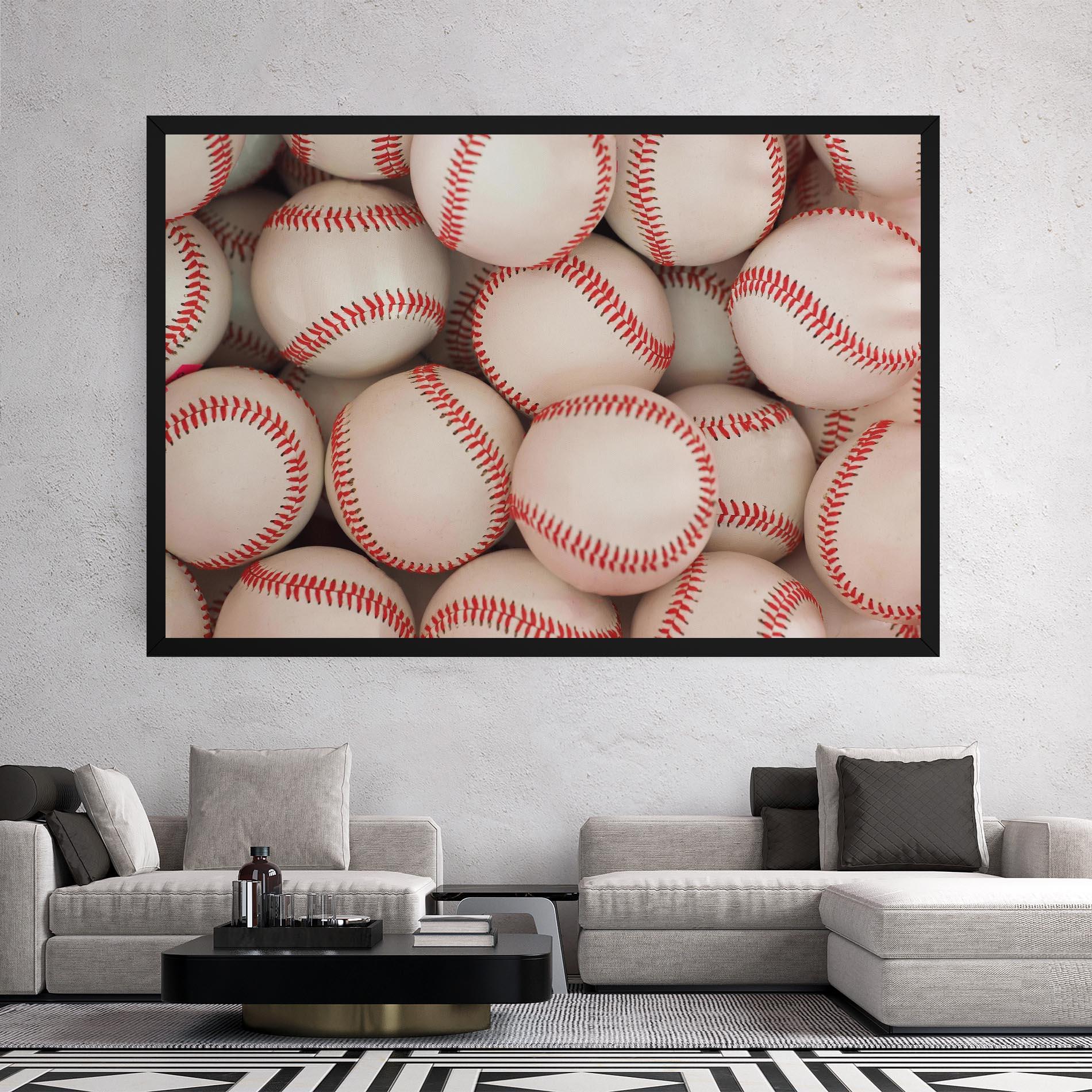 Tablou Canvas Baseball Balls Stack mockup 2