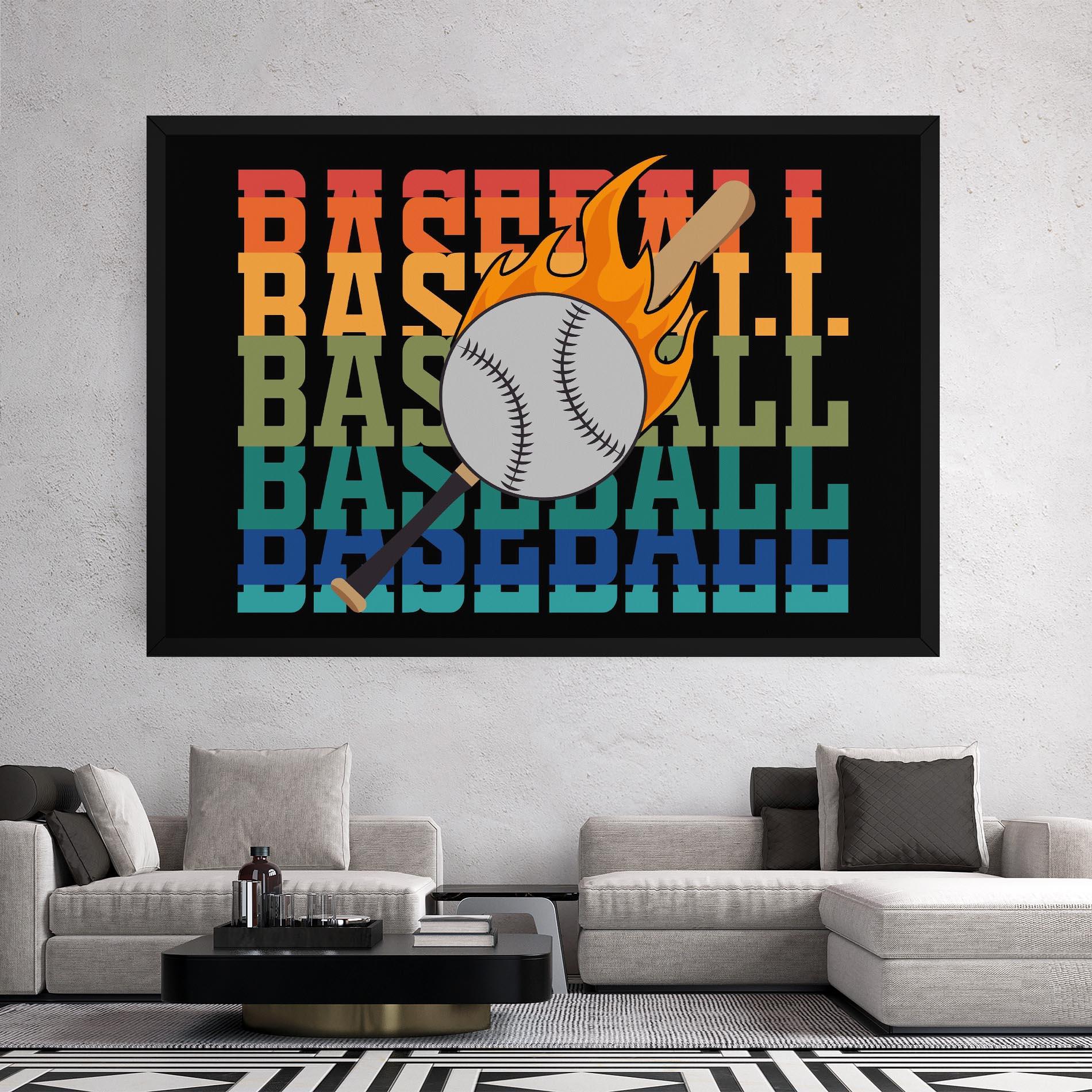 Tablou Canvas Baseball Color mockup 2