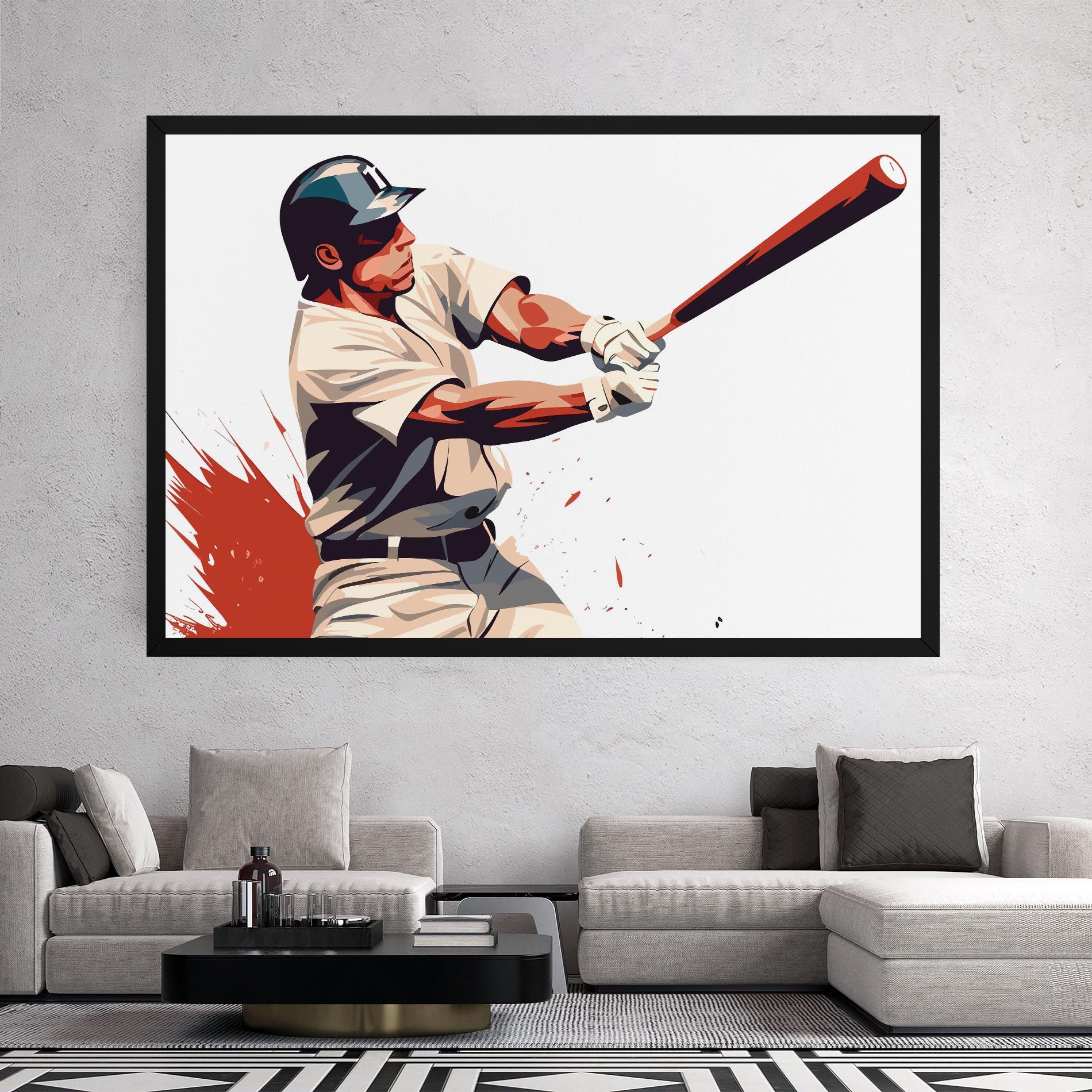 Baseball Red Art mockup 2