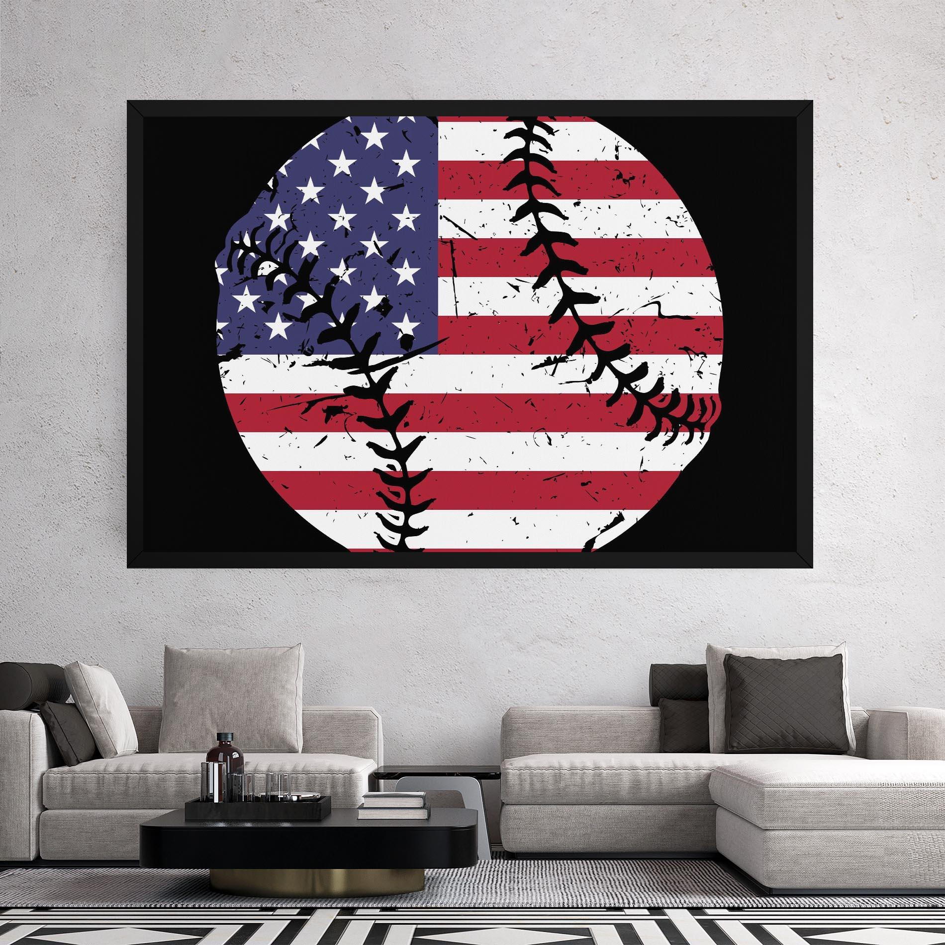 Tablou Canvas Baseball Usa mockup 2