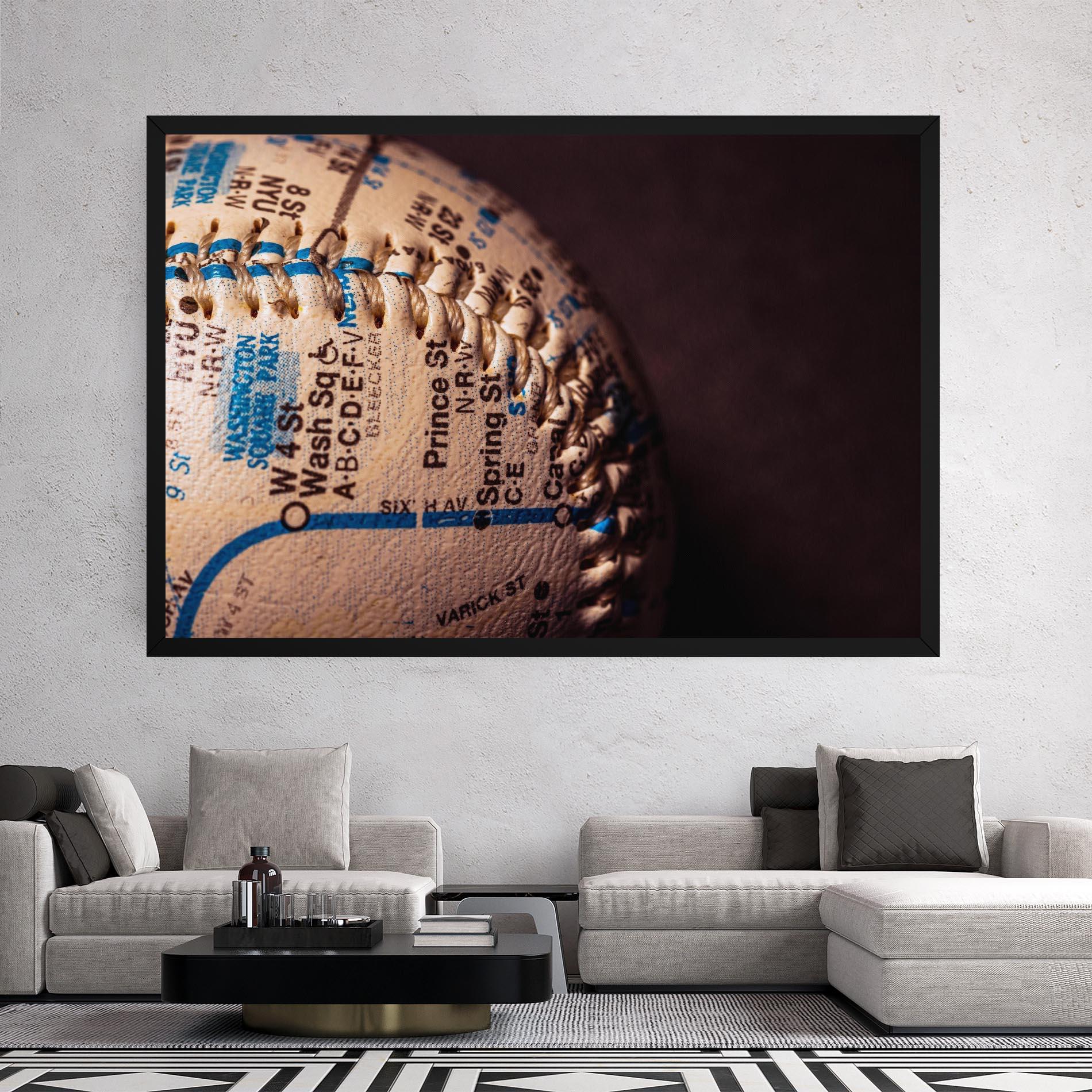 Tablou Canvas Blue Text Baseball Ball mockup 2