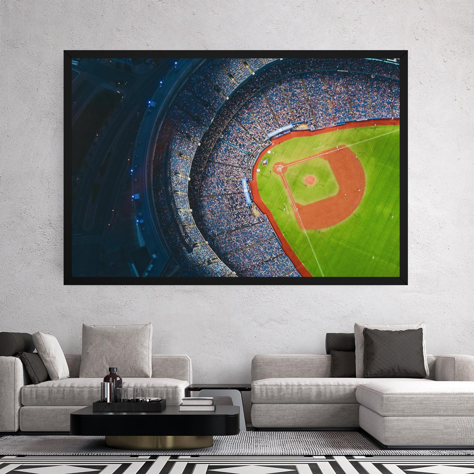 Tablou Canvas Green Baseball Field mockup 2