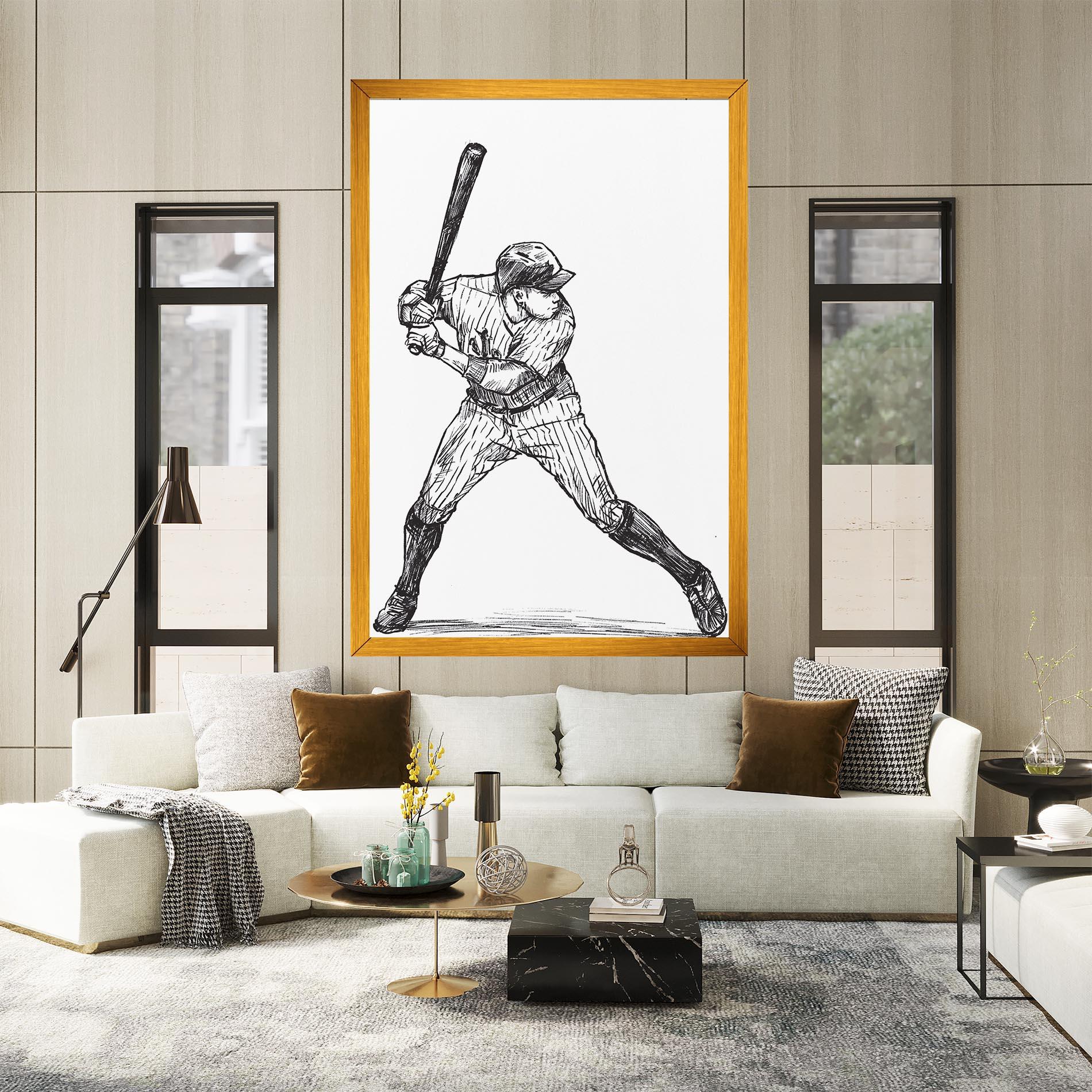 Tablou Canvas Baseball Play mockup 2