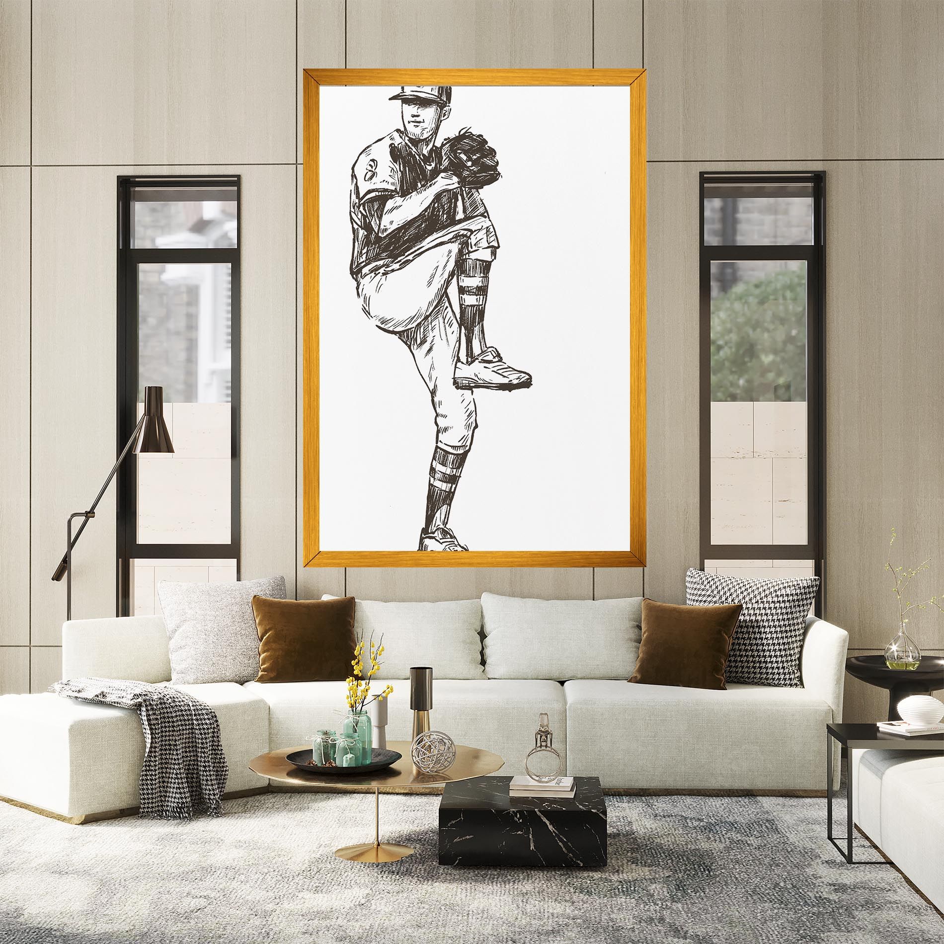 Baseball Player Line mockup 2