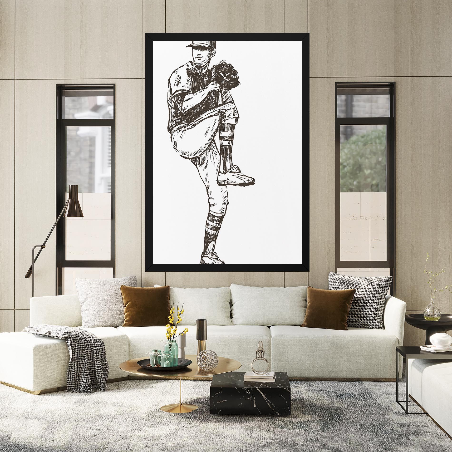 Baseball Player Line mockup 2