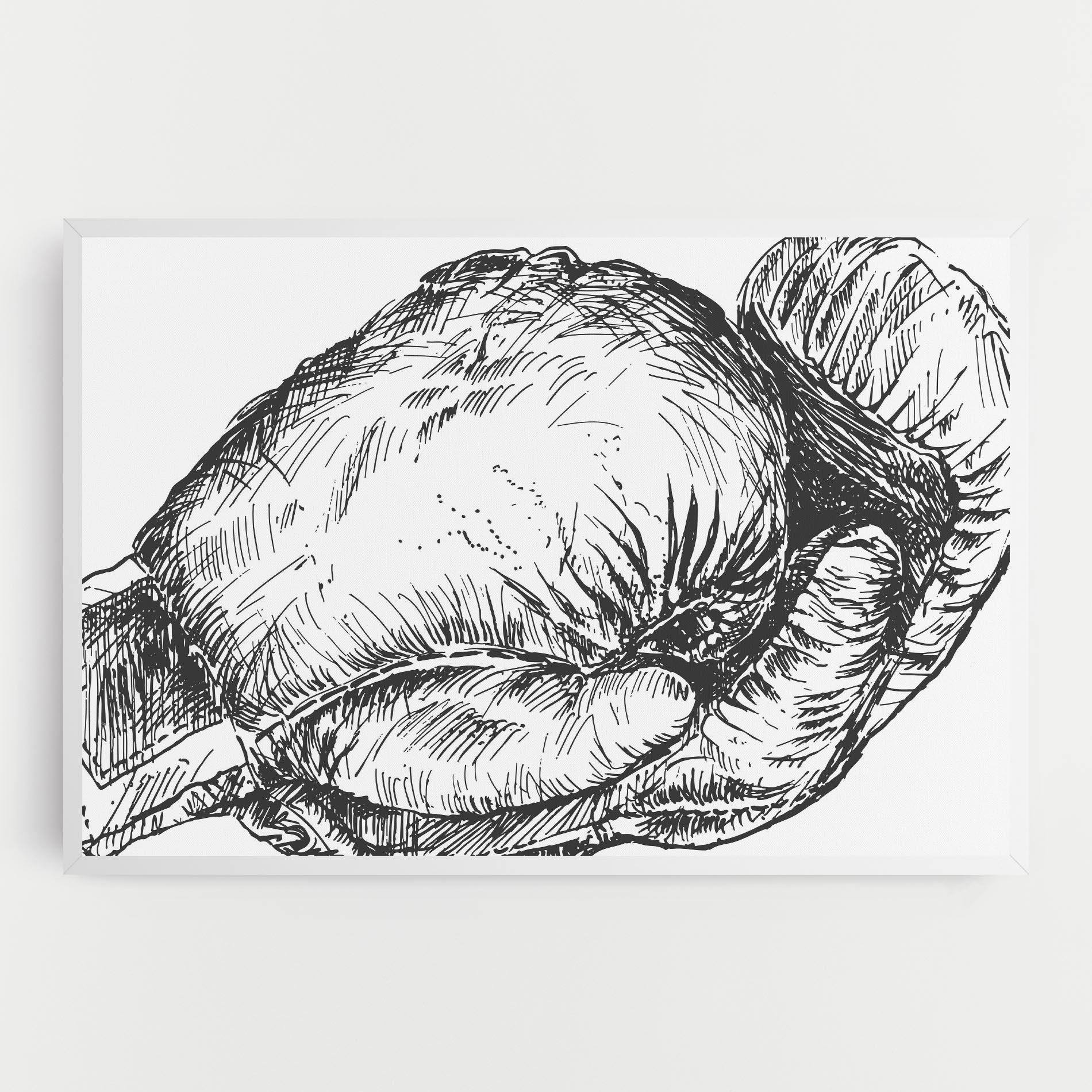 Tablou Canvas Grey Line Glove mockup 0