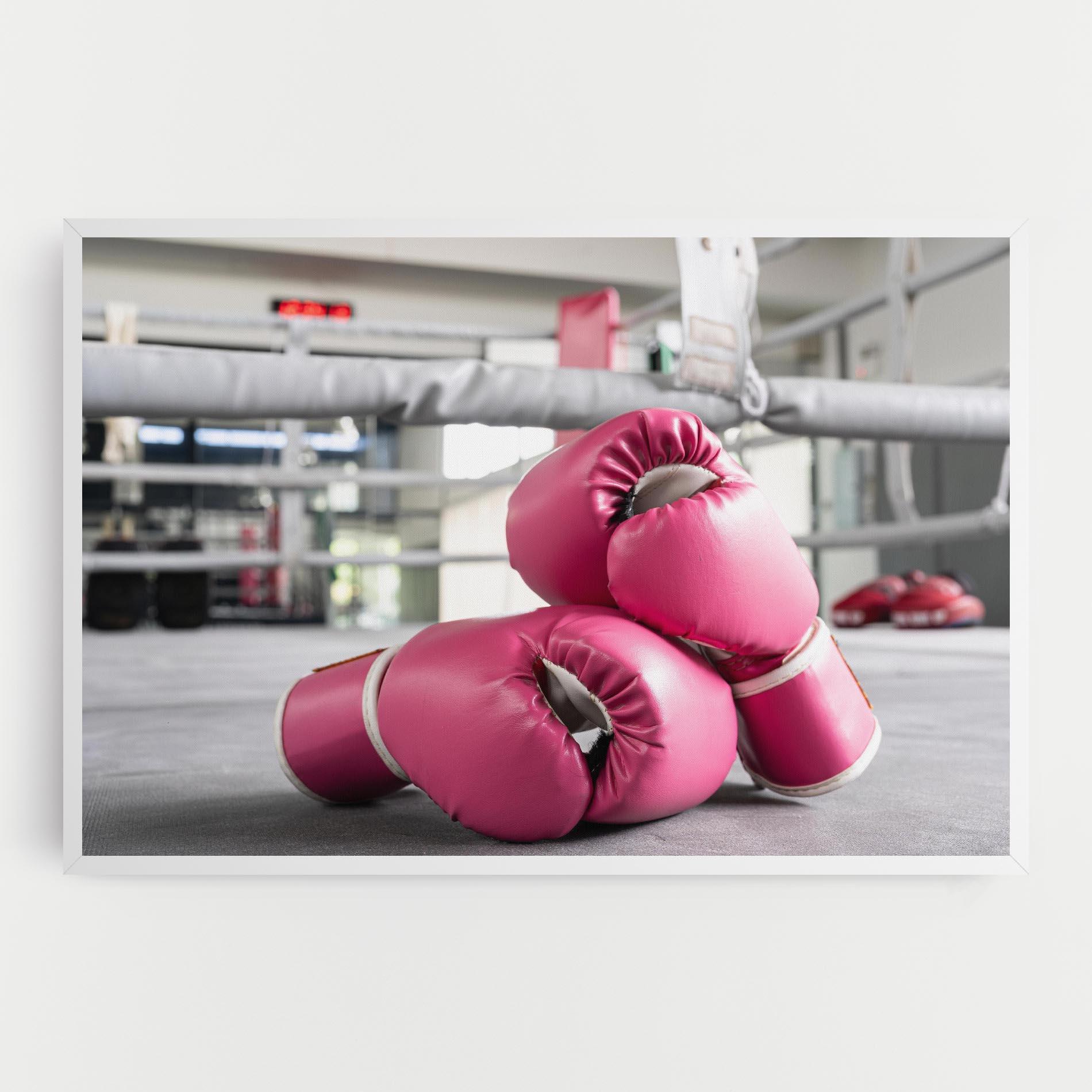 Tablou Canvas Pink Boxing Gloves mockup 0