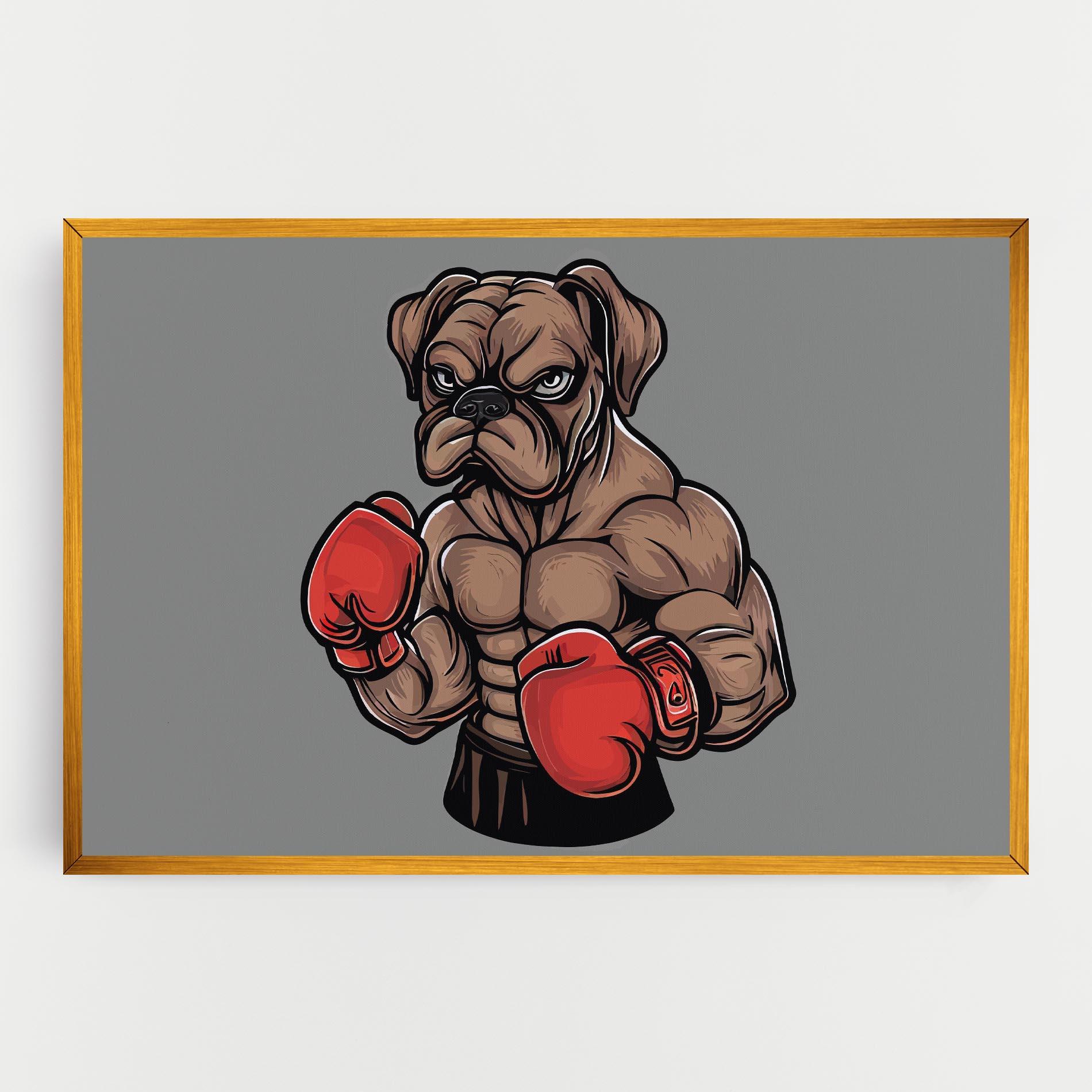 Tablou Canvas Boxer Dog mockup 0
