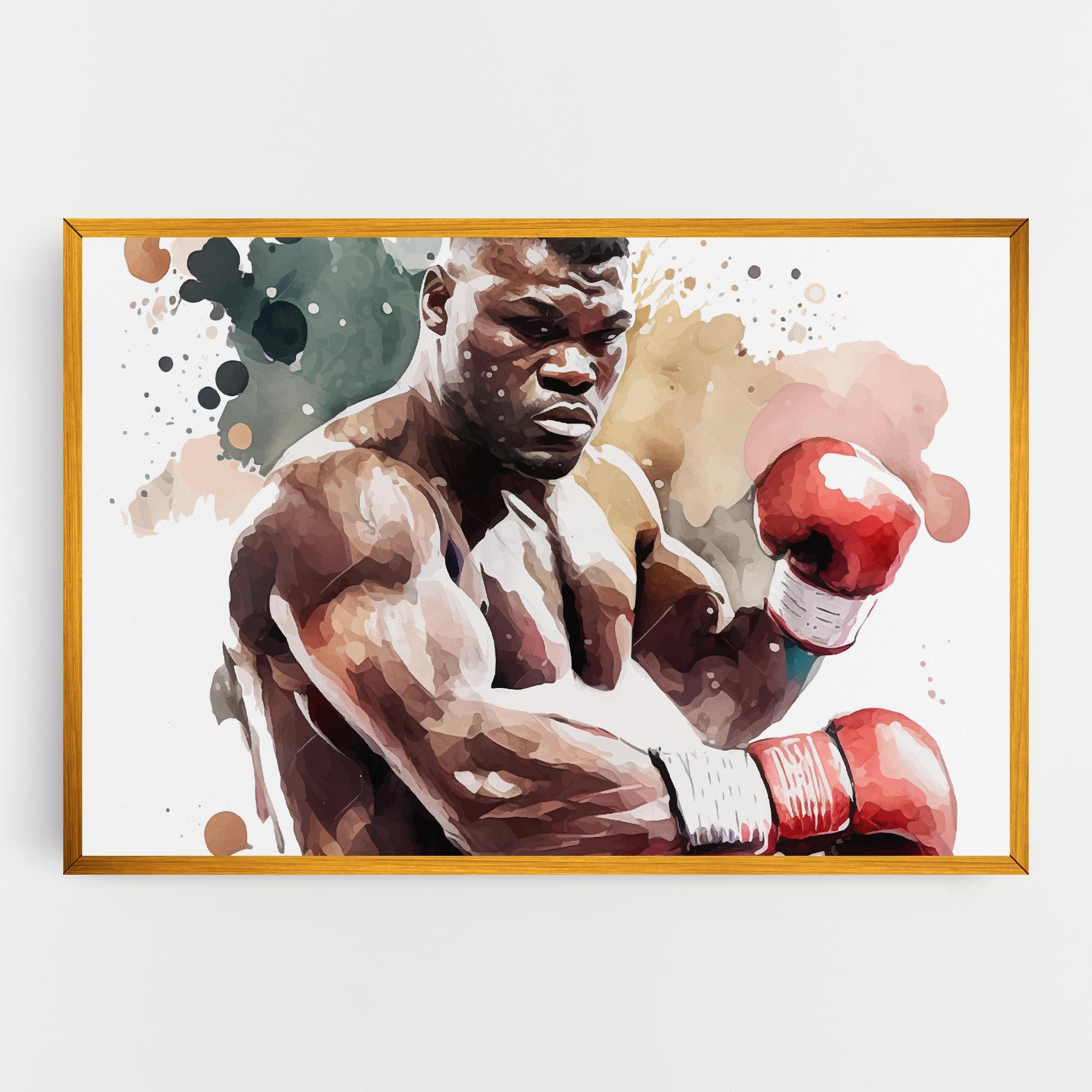 Tablou Canvas Boxing Cream Green mockup 0