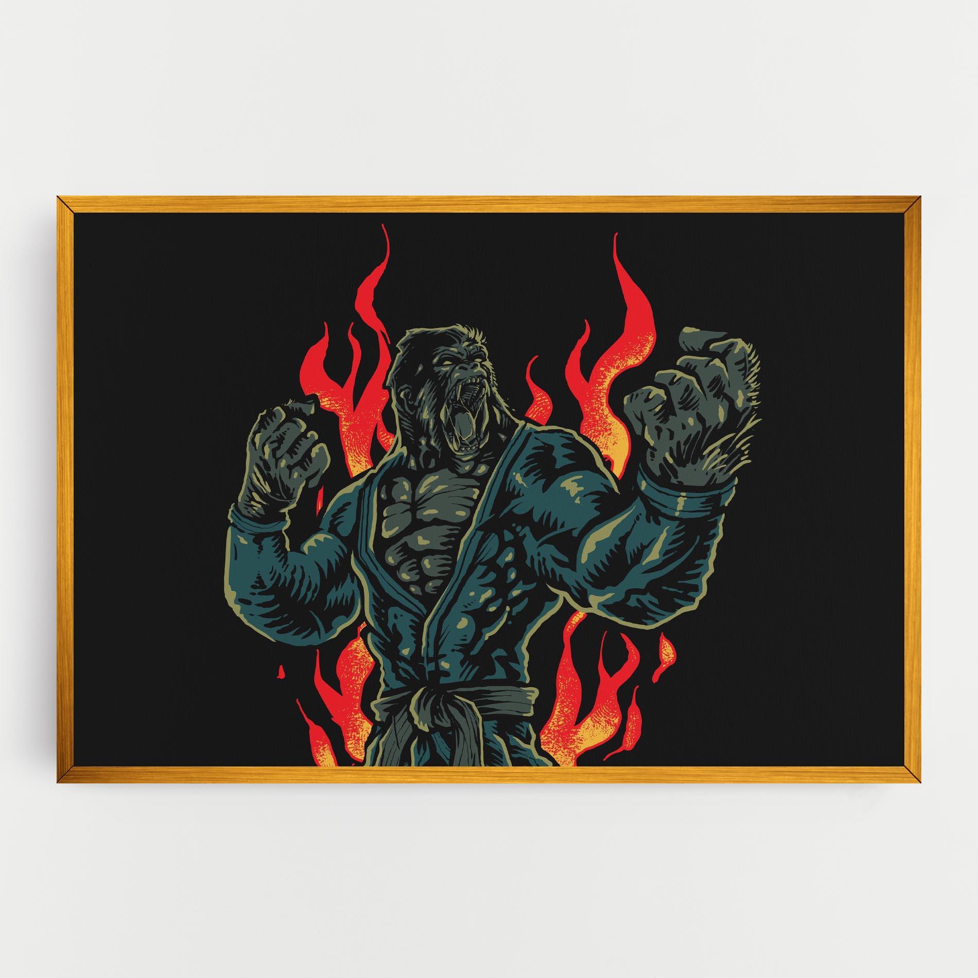 Tablou Canvas Gorilla Box Fighter mockup 0