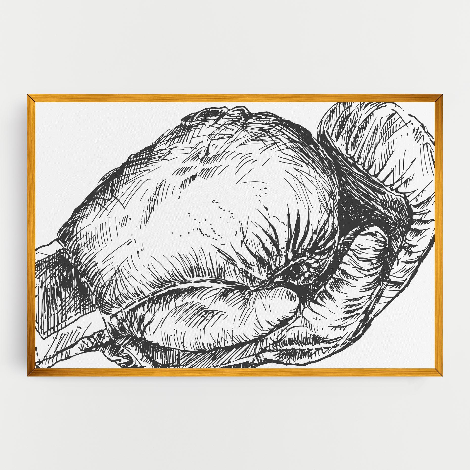 Tablou Canvas Grey Line Glove mockup 0