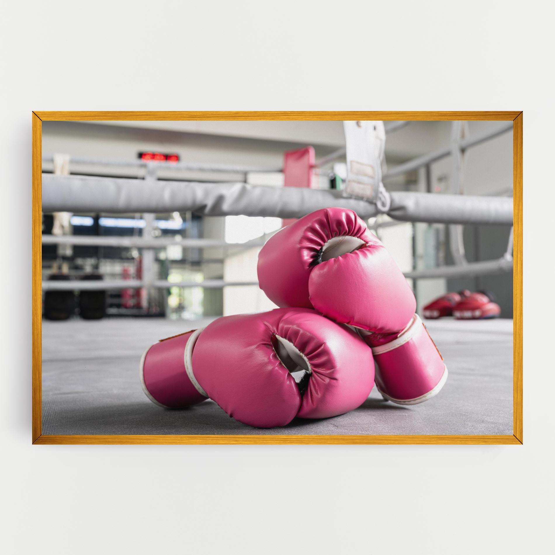 Tablou Canvas Pink Boxing Gloves mockup 0