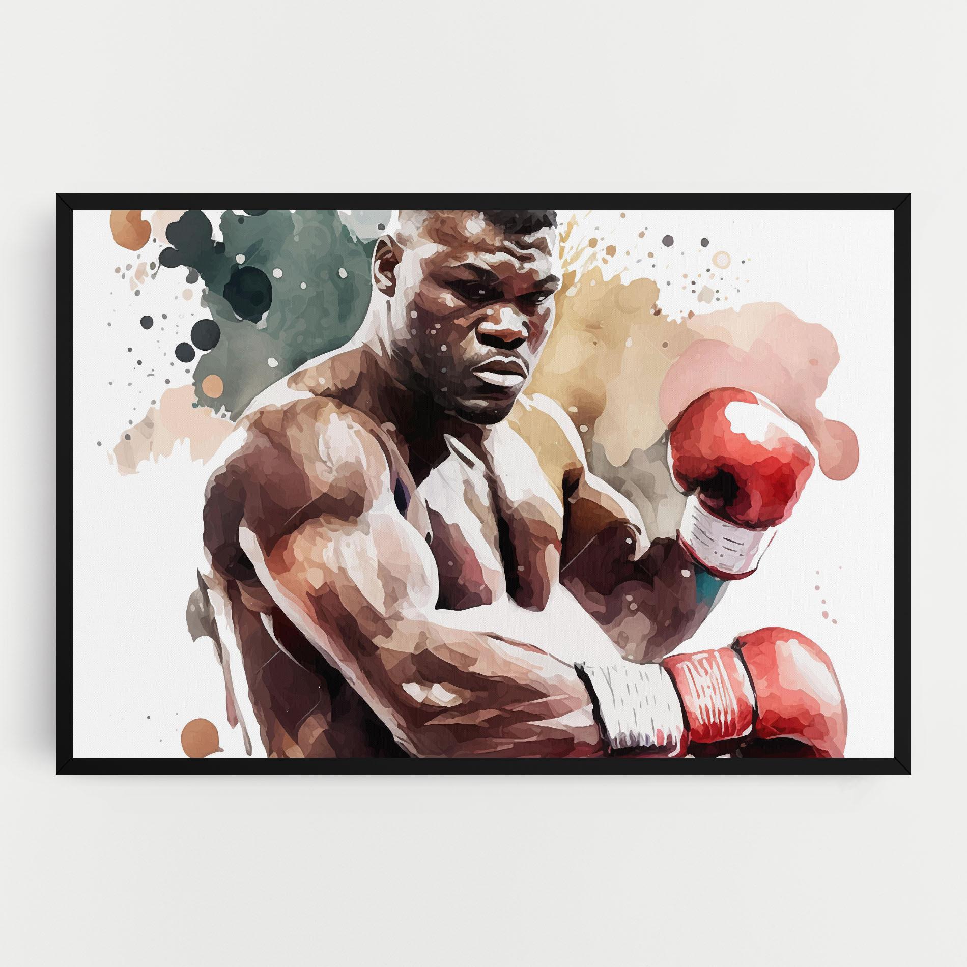 Tablou Canvas Boxing Cream Green mockup 0