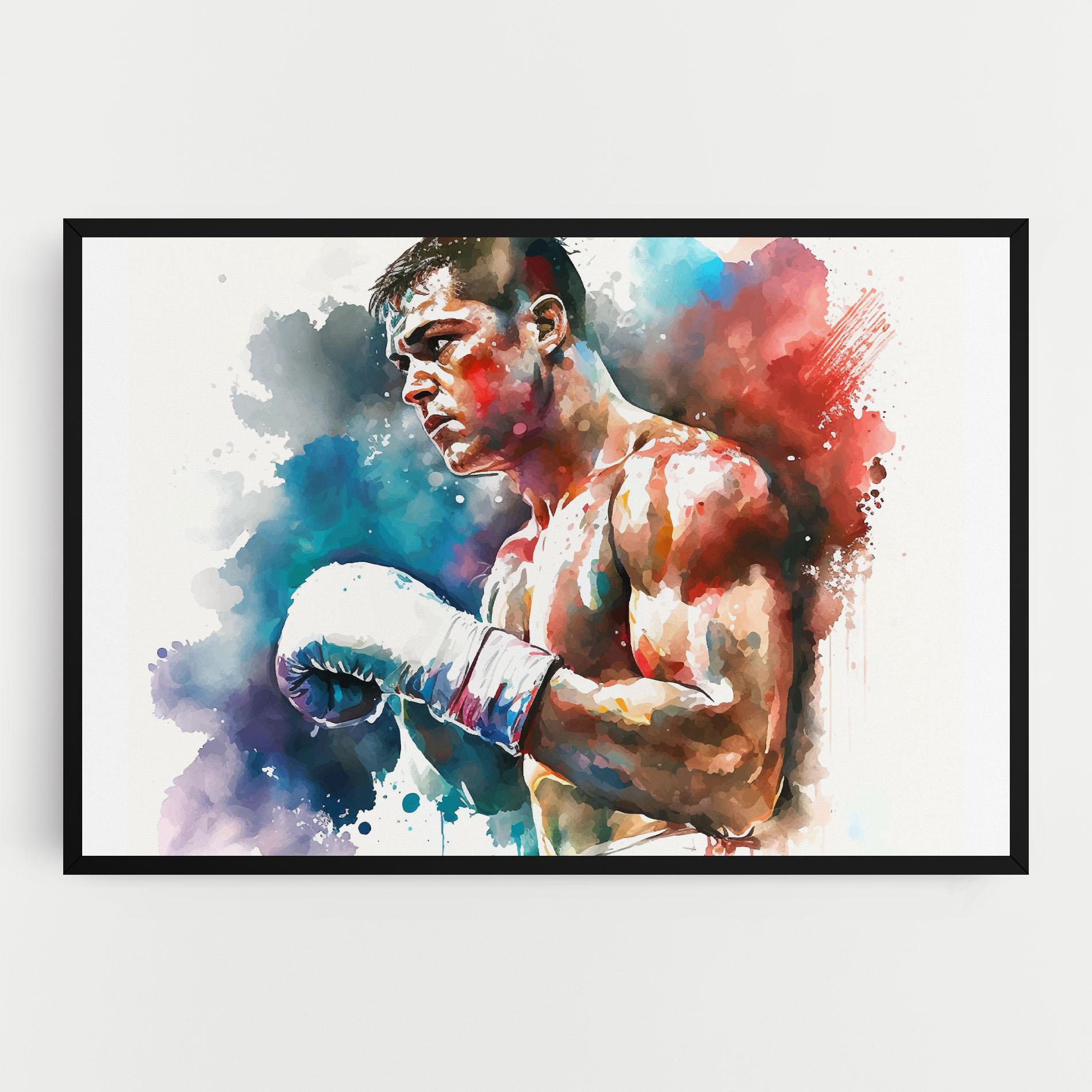 Tablou Canvas Boxing Red Blue mockup 0