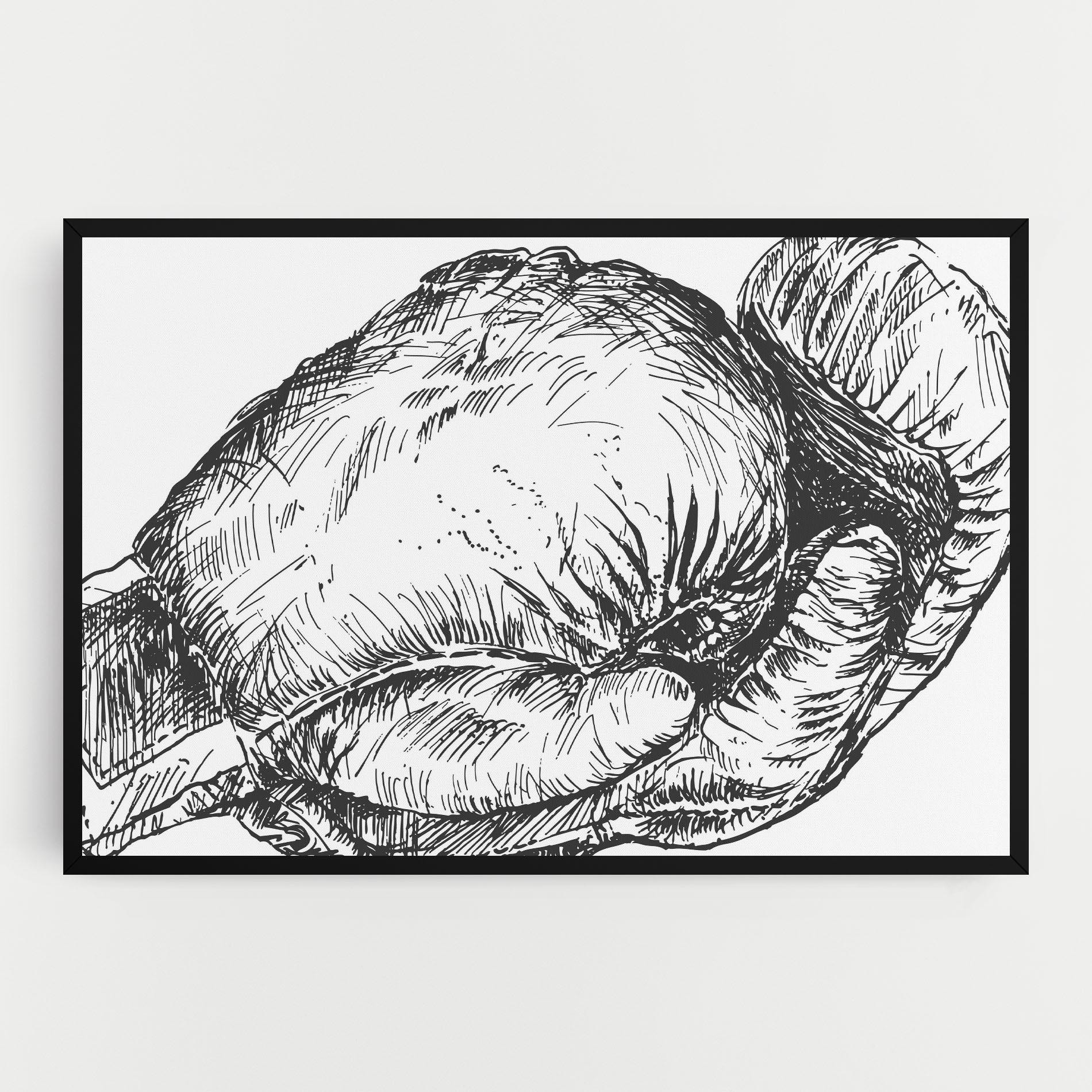 Tablou Canvas Grey Line Glove mockup 0