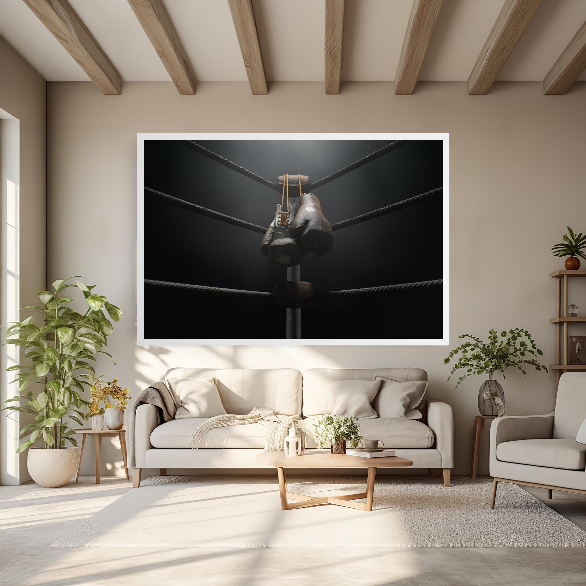 Tablou Canvas Black Boxing Glove mockup 6