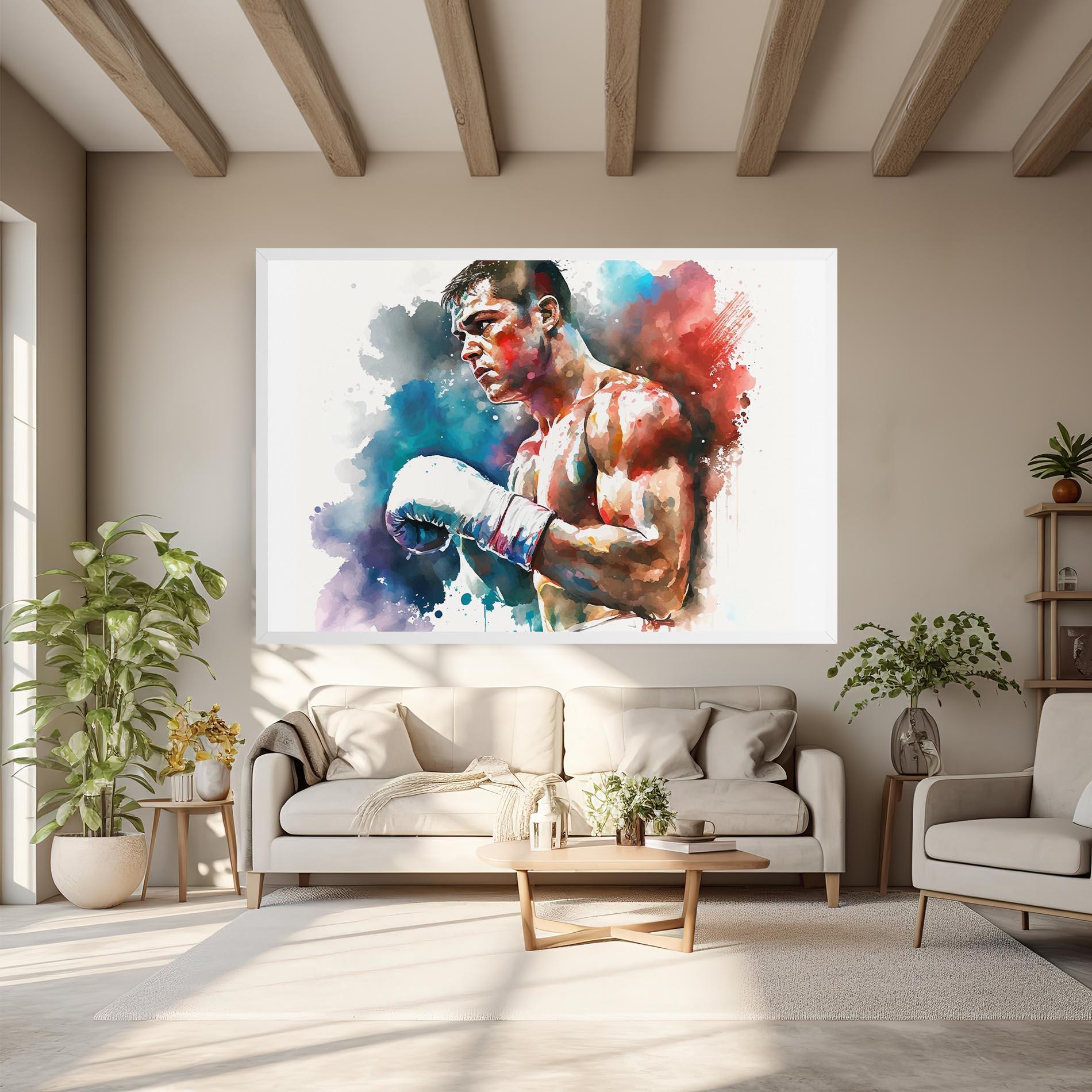 Tablou Canvas Boxing Red Blue mockup 6