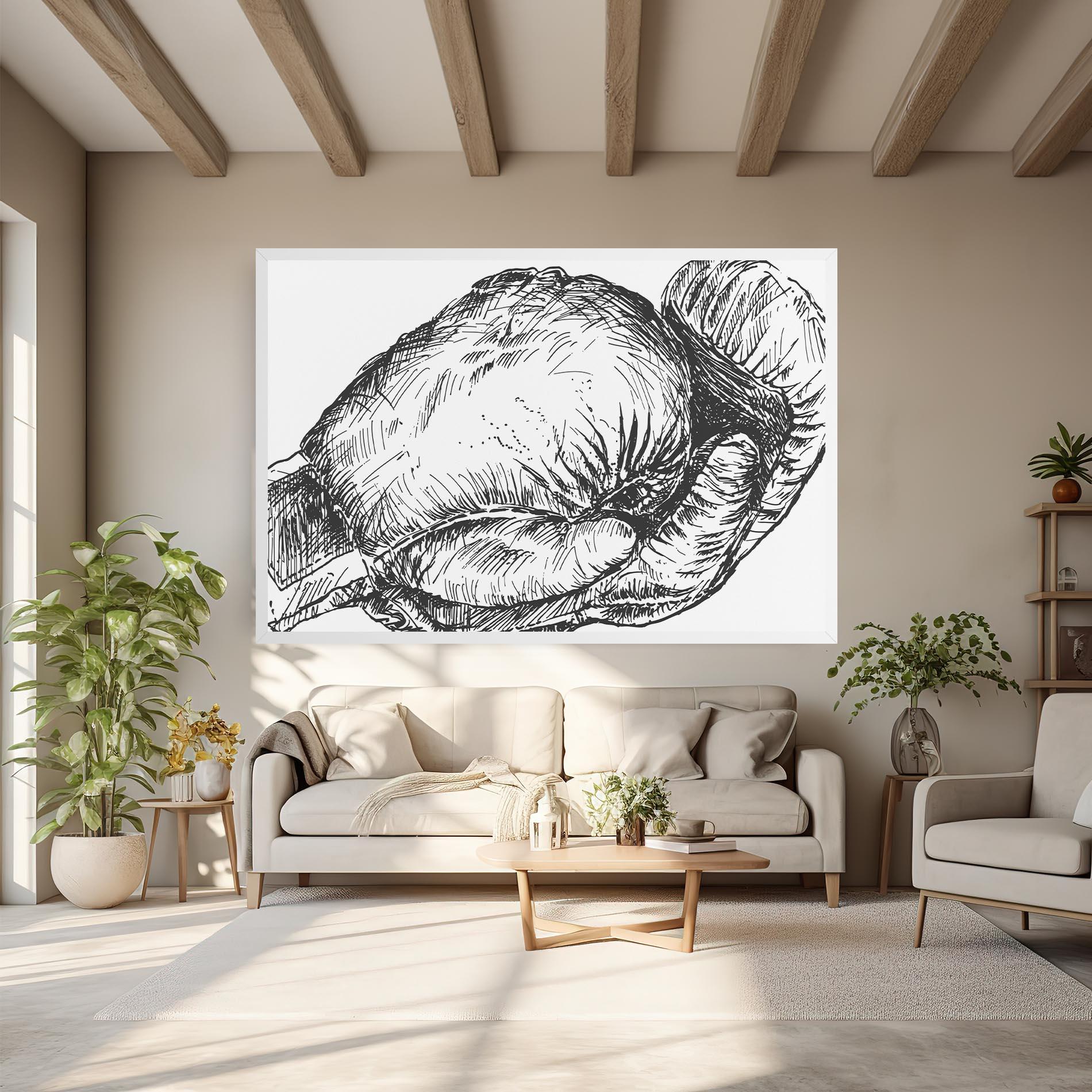 Tablou Canvas Grey Line Glove mockup 6