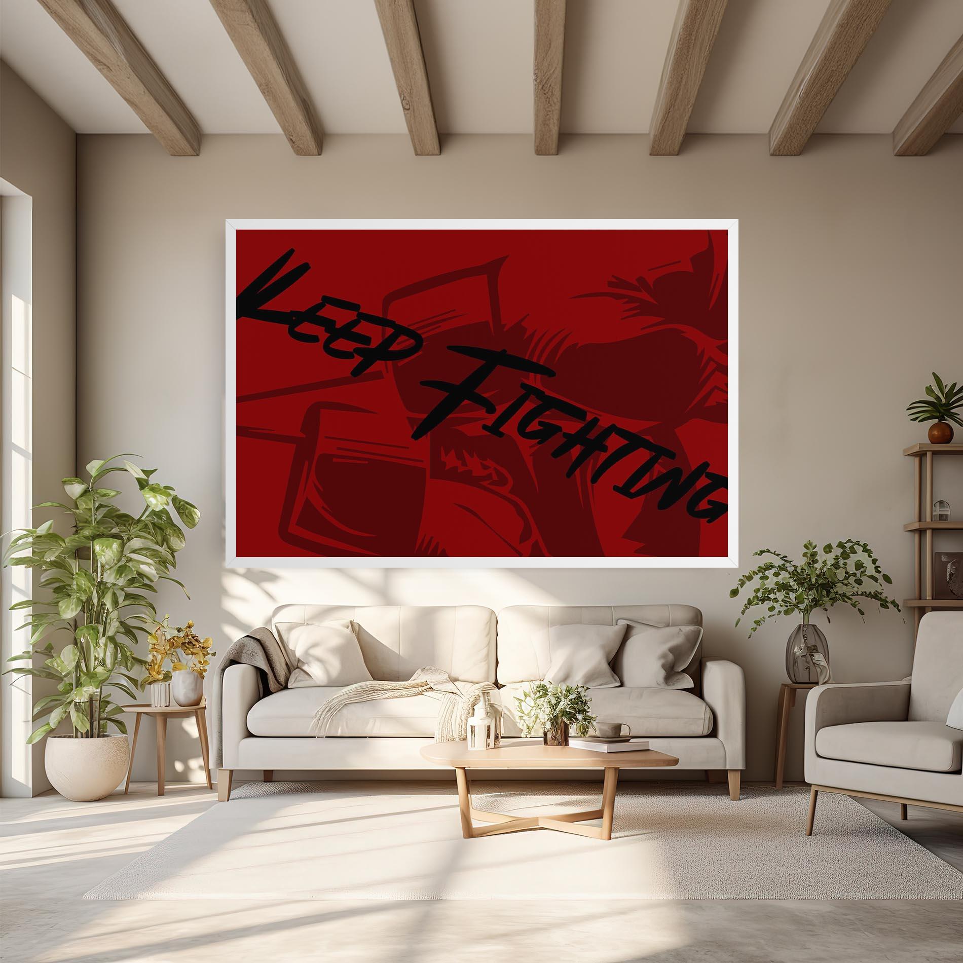 Tablou Canvas Keep Fighting mockup 6