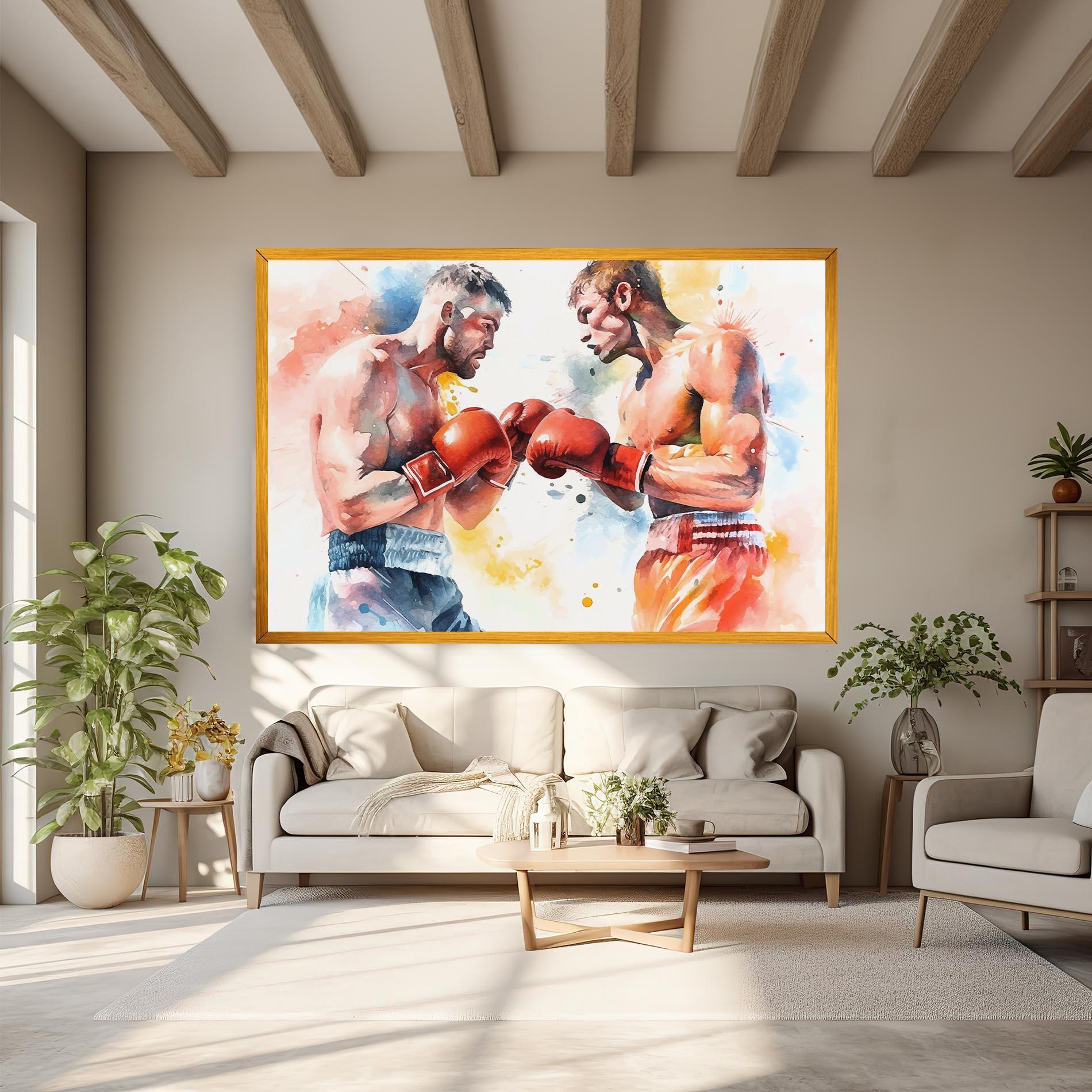 Tablou Canvas Boxing Match Art mockup 6