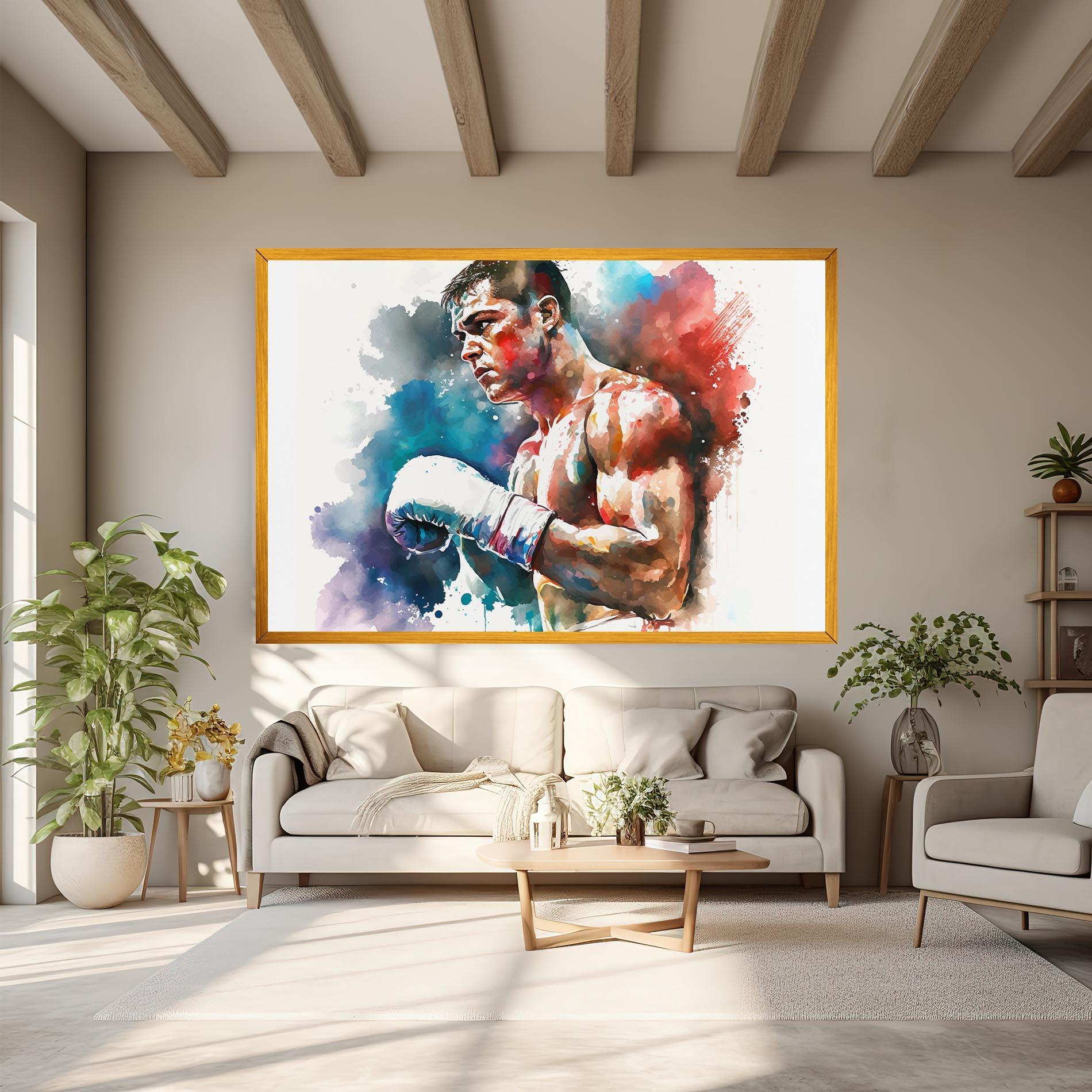 Tablou Canvas Boxing Red Blue mockup 6