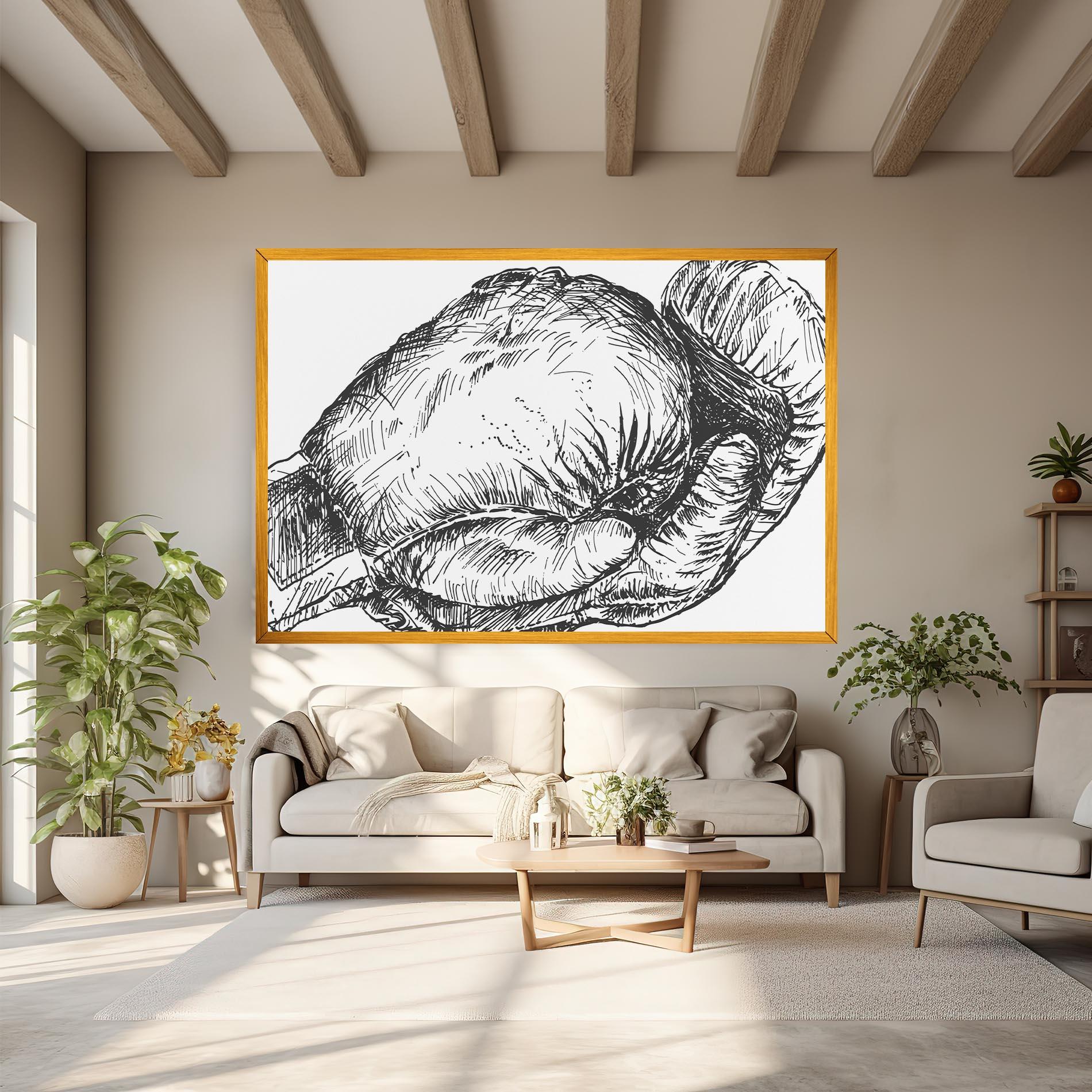 Tablou Canvas Grey Line Glove mockup 6