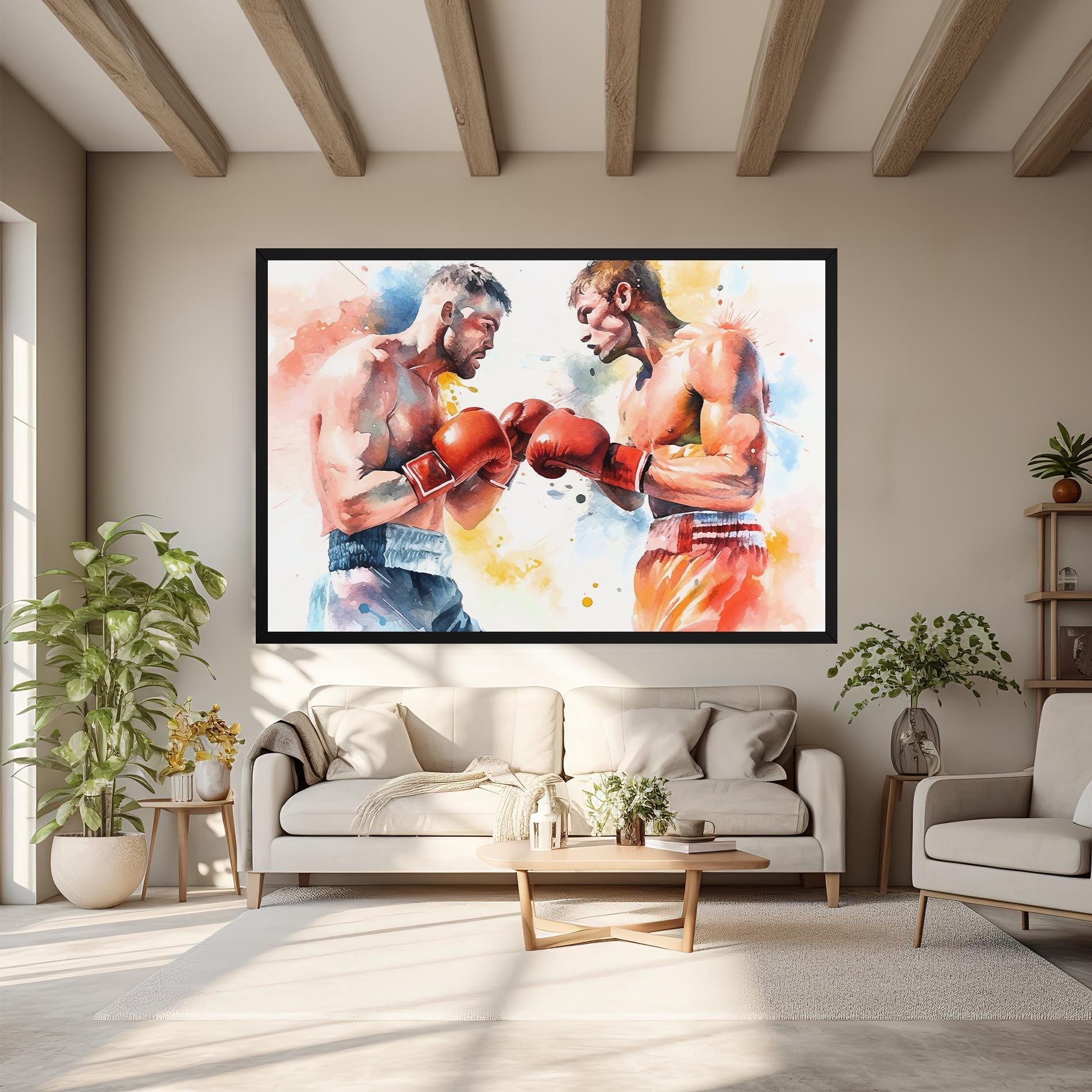 Tablou Canvas Boxing Match Art mockup 6
