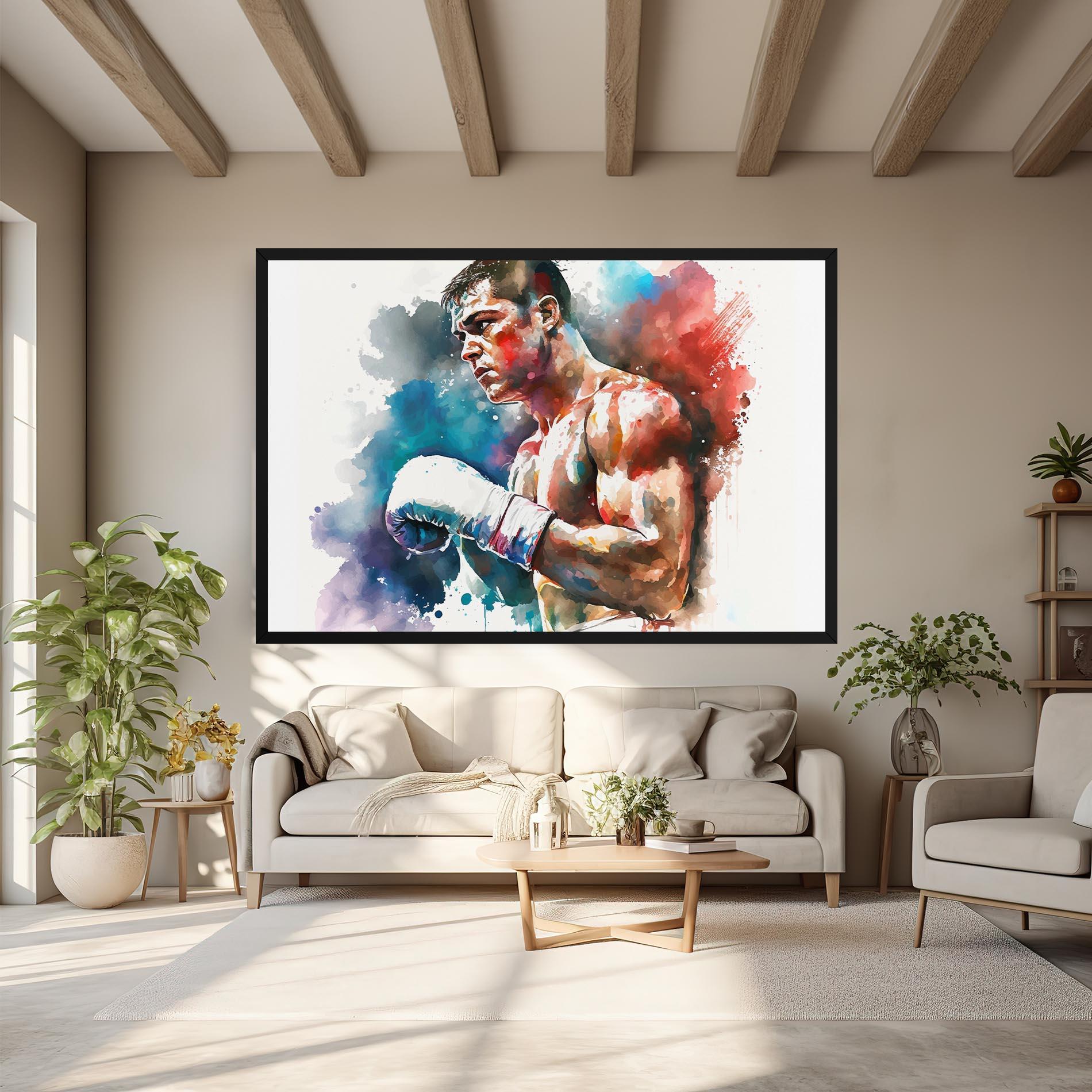 Tablou Canvas Boxing Red Blue mockup 6