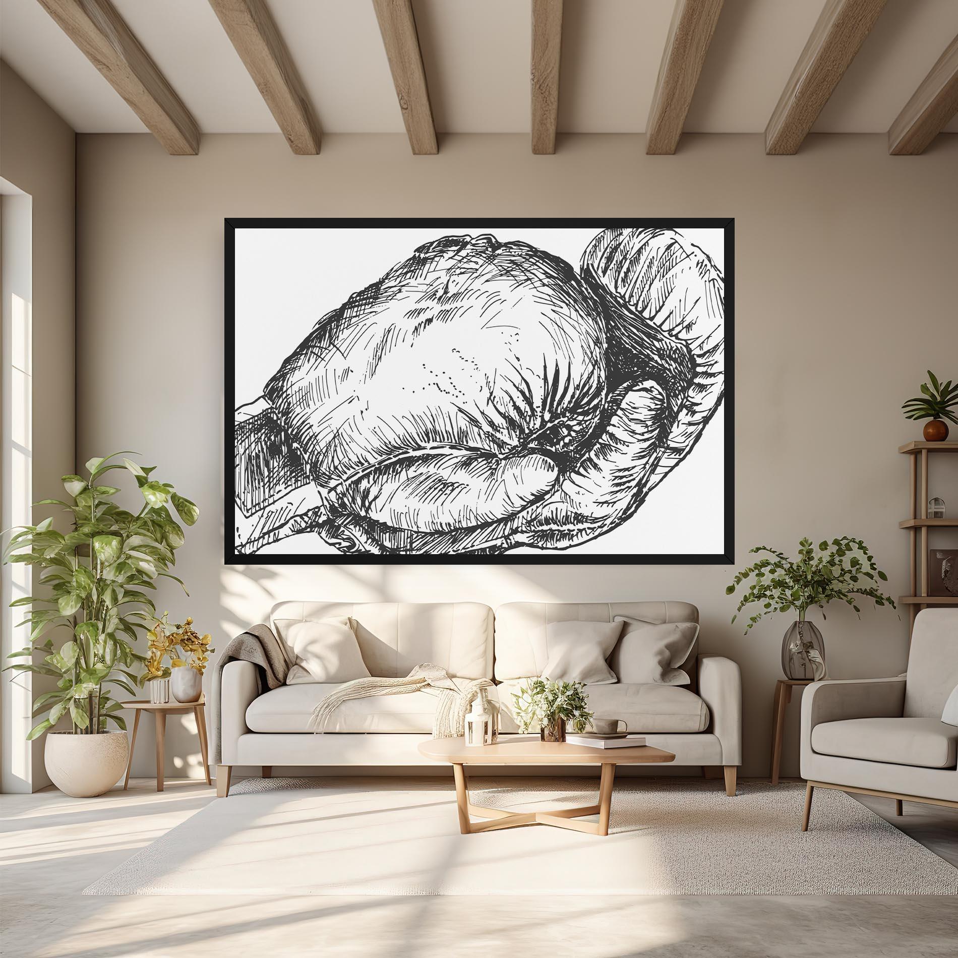 Tablou Canvas Grey Line Glove mockup 6