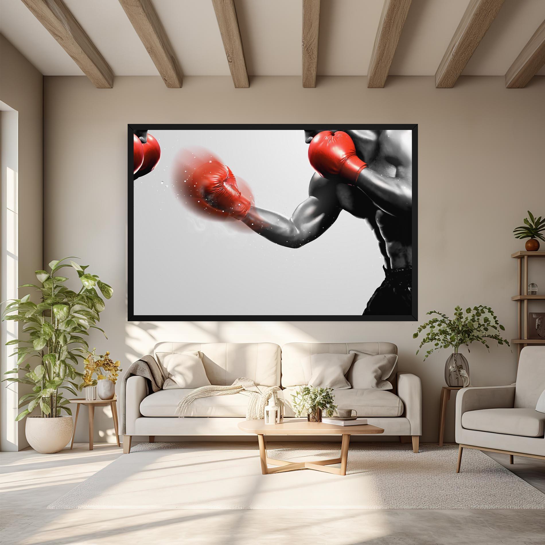 Tablou Canvas Red Smoke Box mockup 6