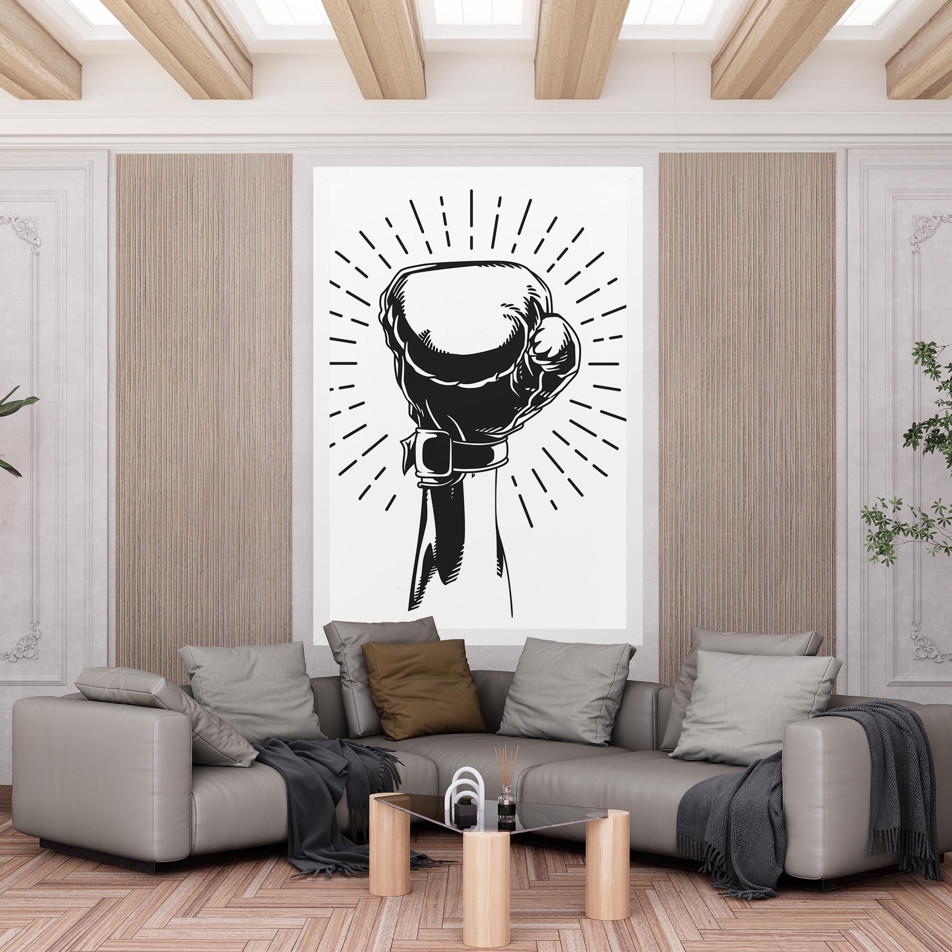 Tablou Canvas White Hand Boxing mockup 6