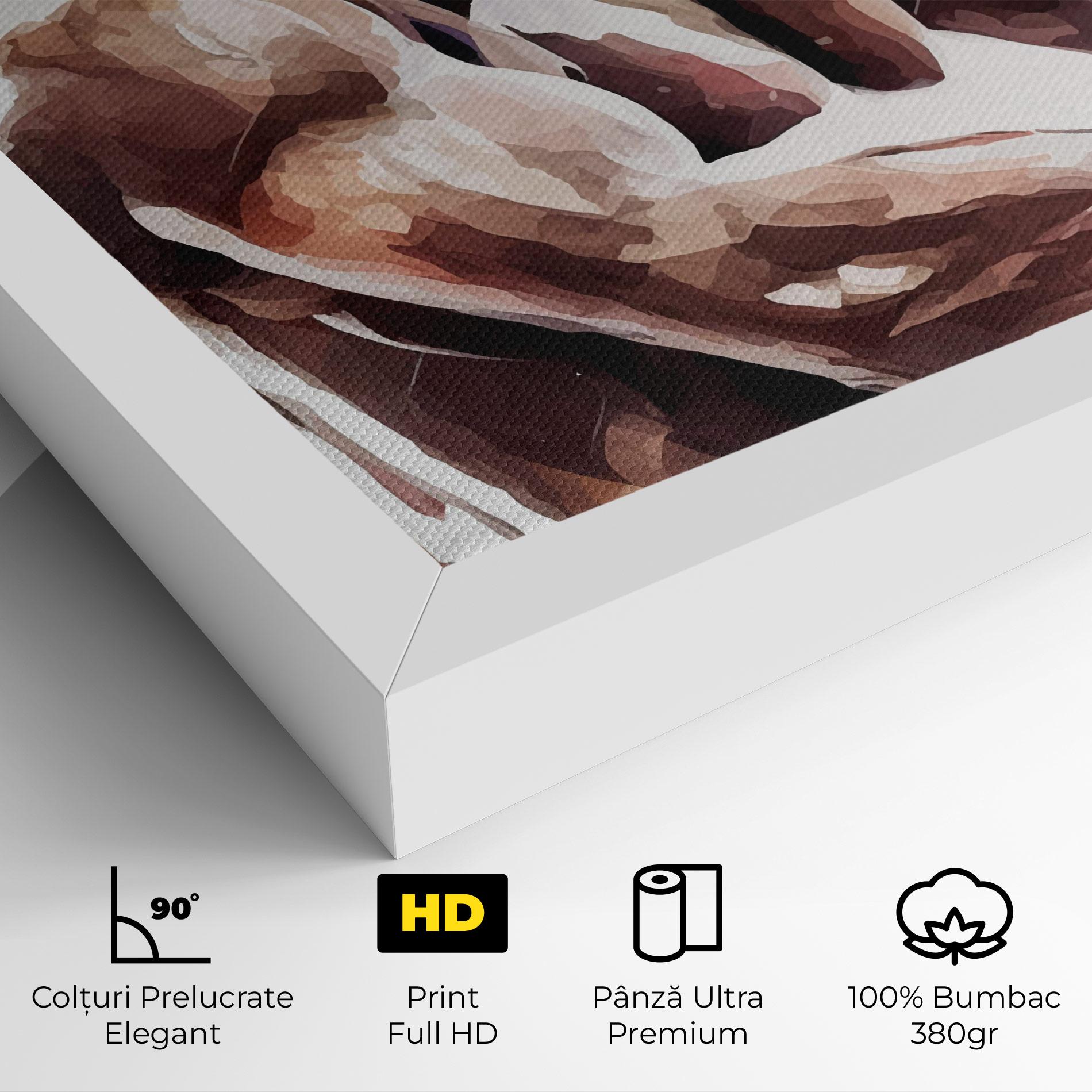 Tablou Canvas Boxing Cream Green mockup 4