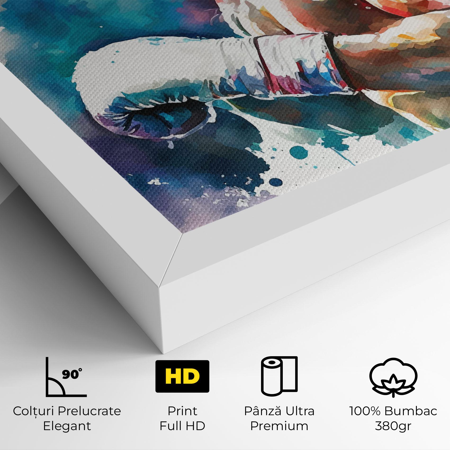 Tablou Canvas Boxing Red Blue mockup 4