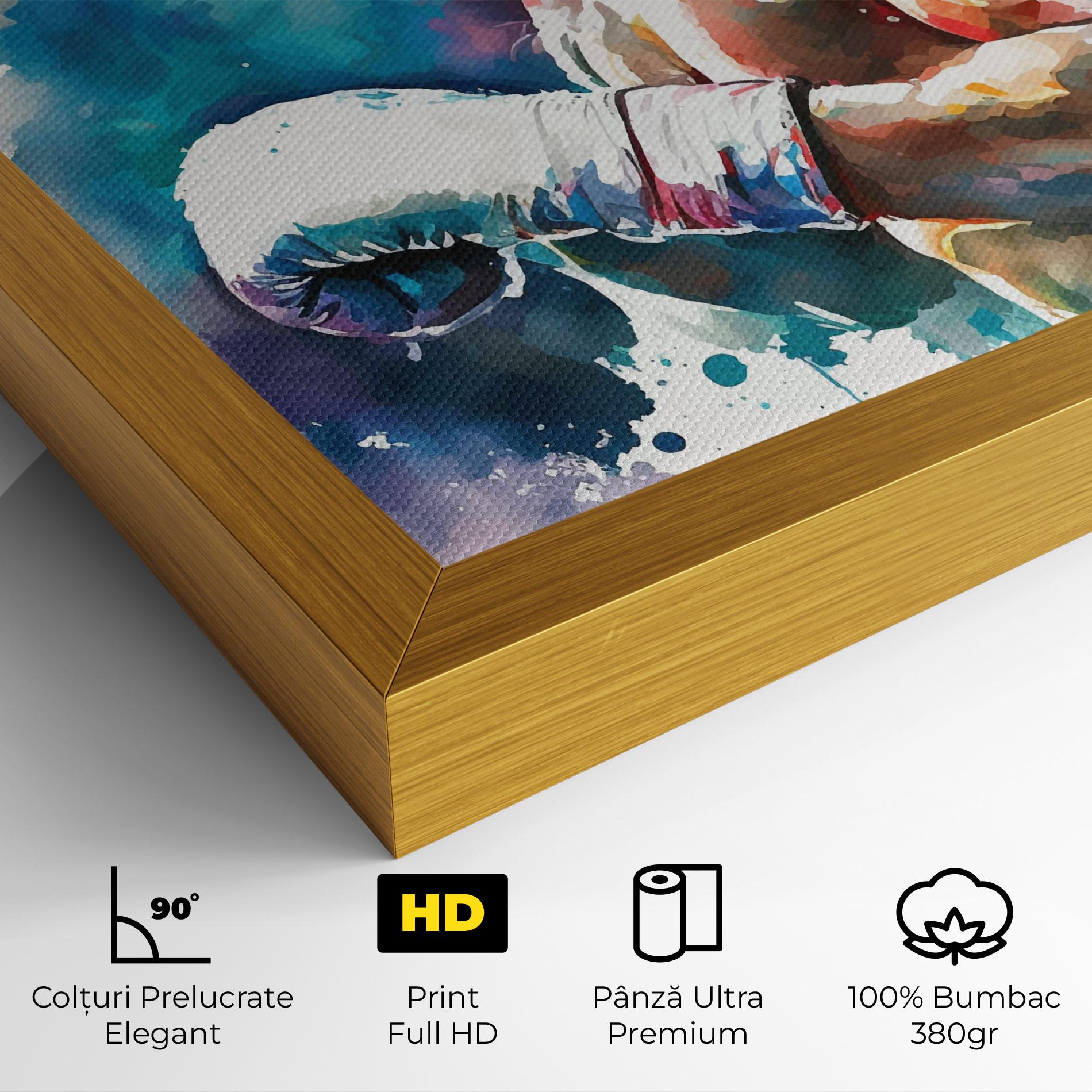 Tablou Canvas Boxing Red Blue mockup 4