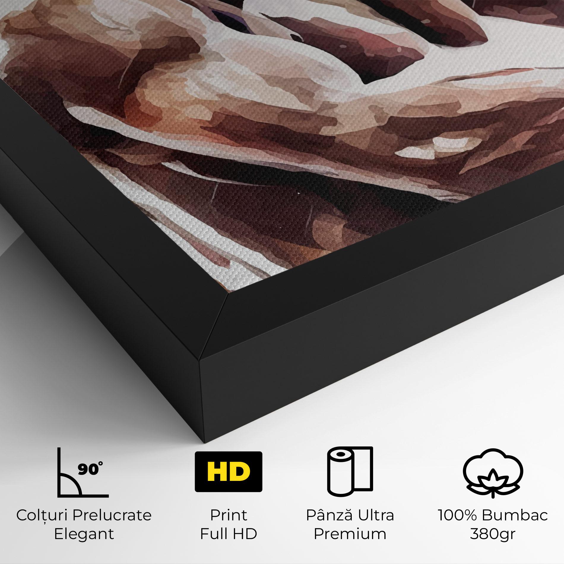 Tablou Canvas Boxing Cream Green mockup 4