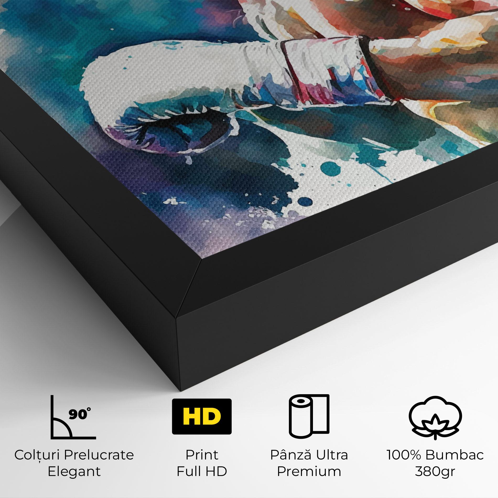 Tablou Canvas Boxing Red Blue mockup 4