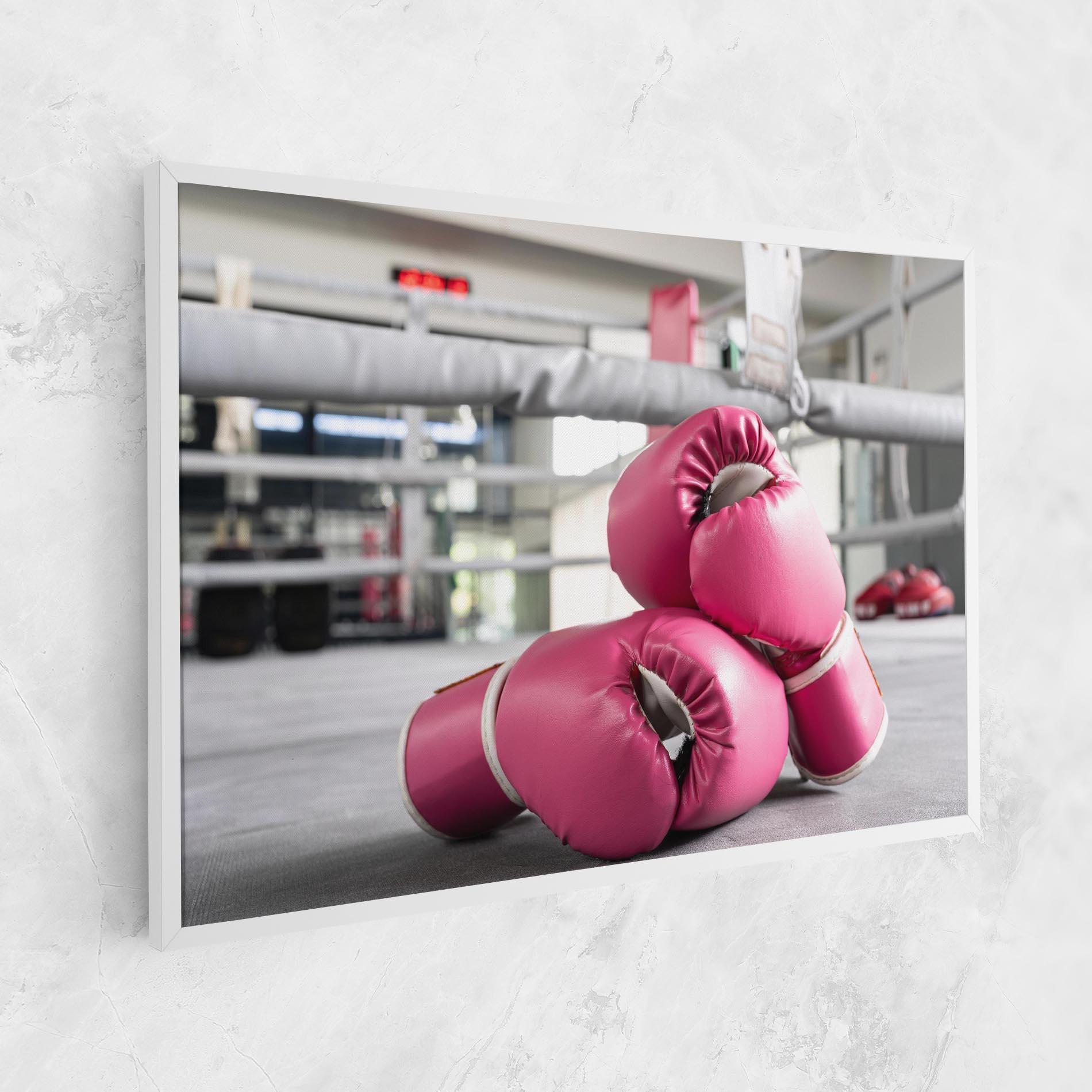 Tablou Canvas Pink Boxing Gloves mockup 1