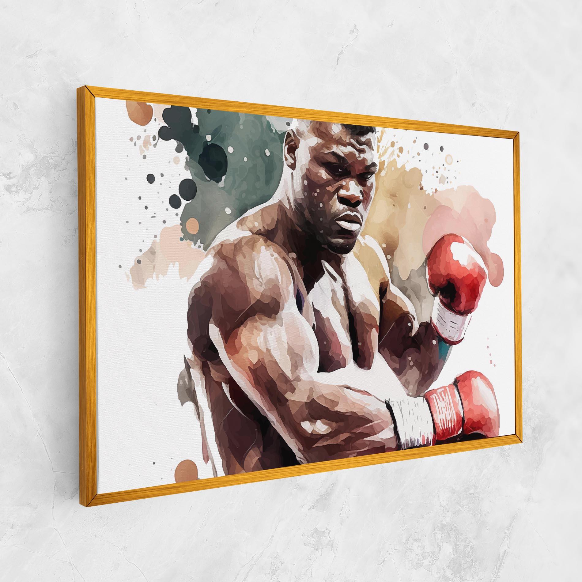 Tablou Canvas Boxing Cream Green mockup 1