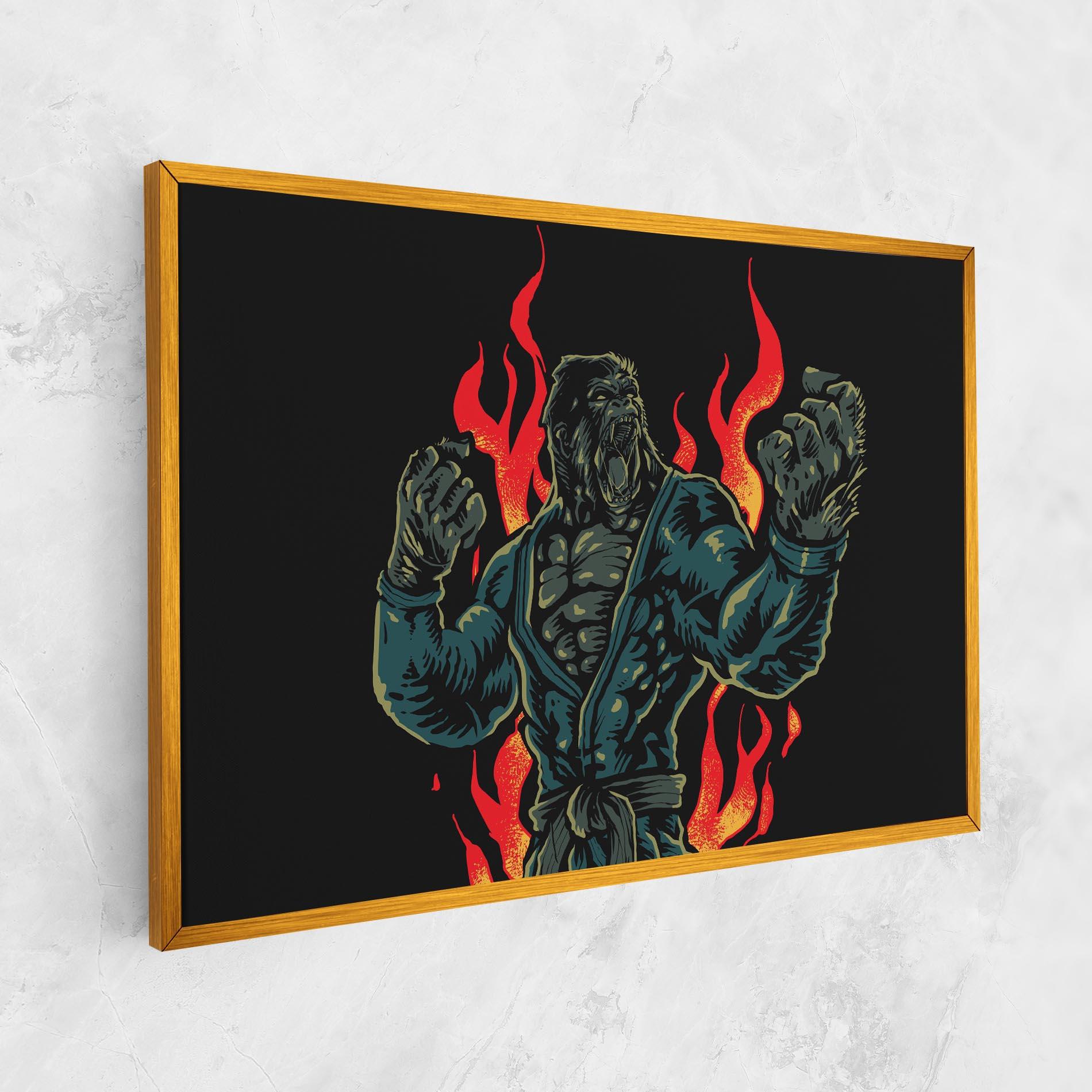Tablou Canvas Gorilla Box Fighter mockup 1