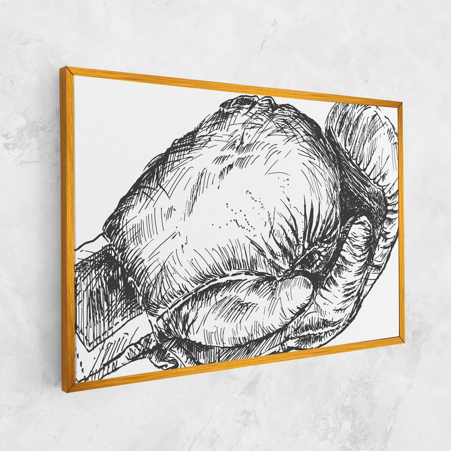 Tablou Canvas Grey Line Glove mockup 1