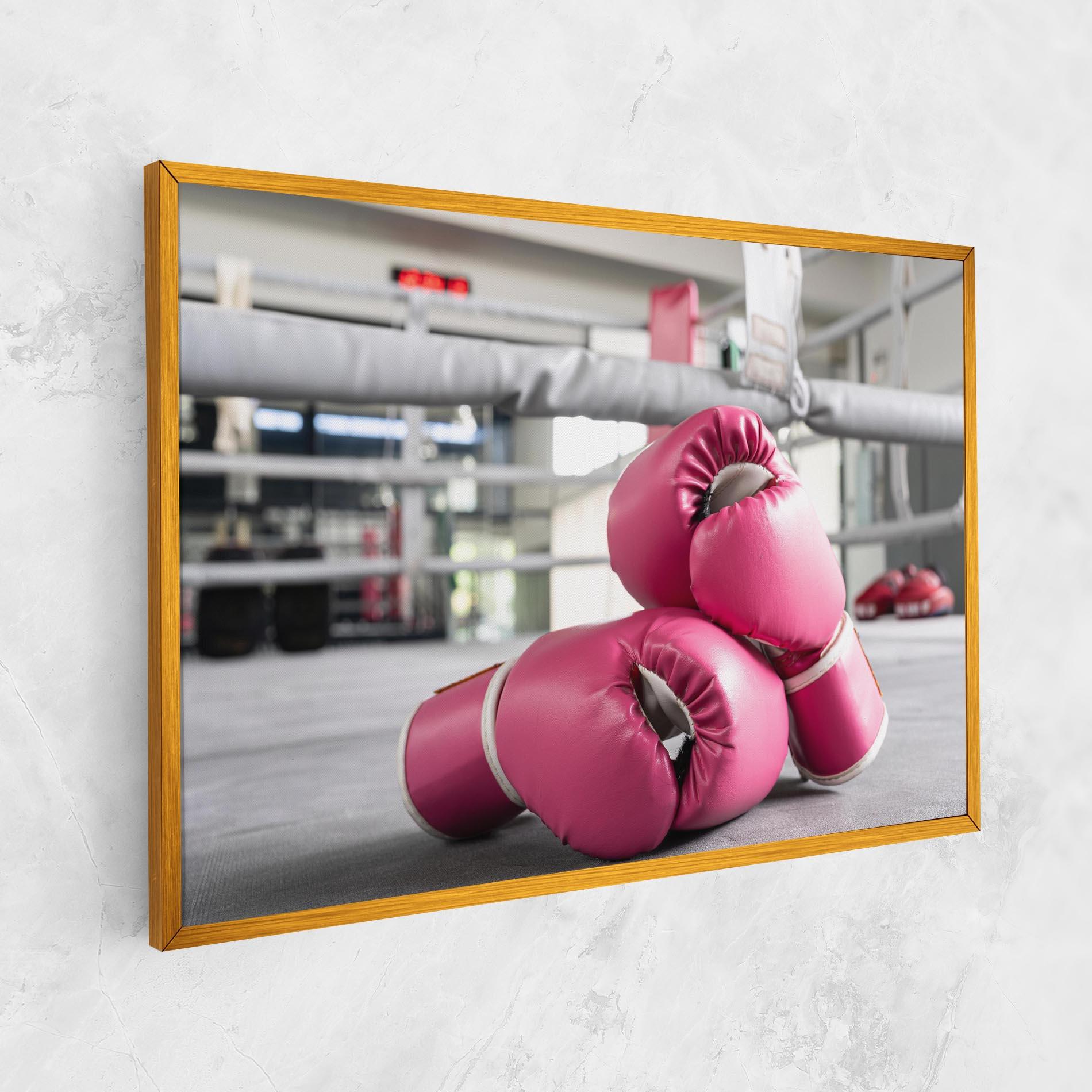 Tablou Canvas Pink Boxing Gloves mockup 1