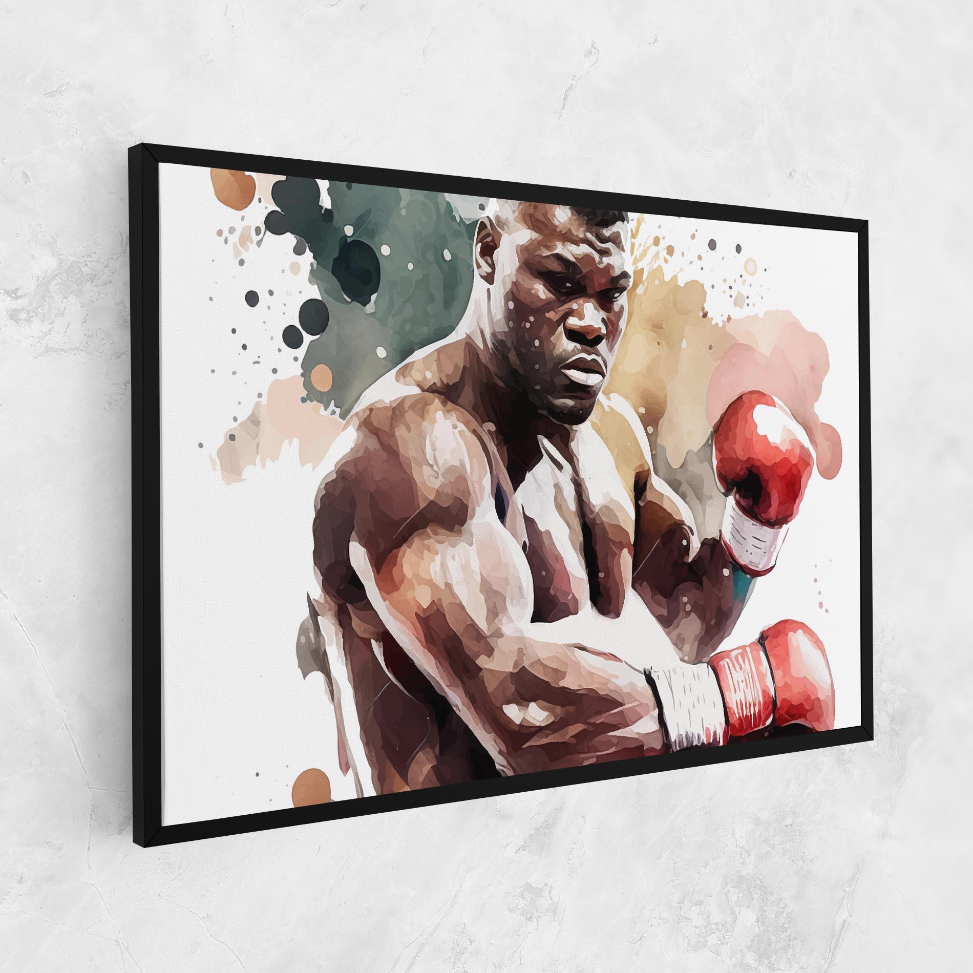 Tablou Canvas Boxing Cream Green mockup 1