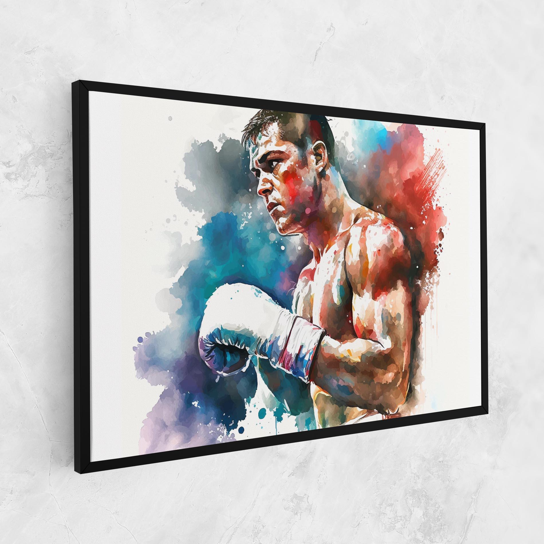 Tablou Canvas Boxing Red Blue mockup 1