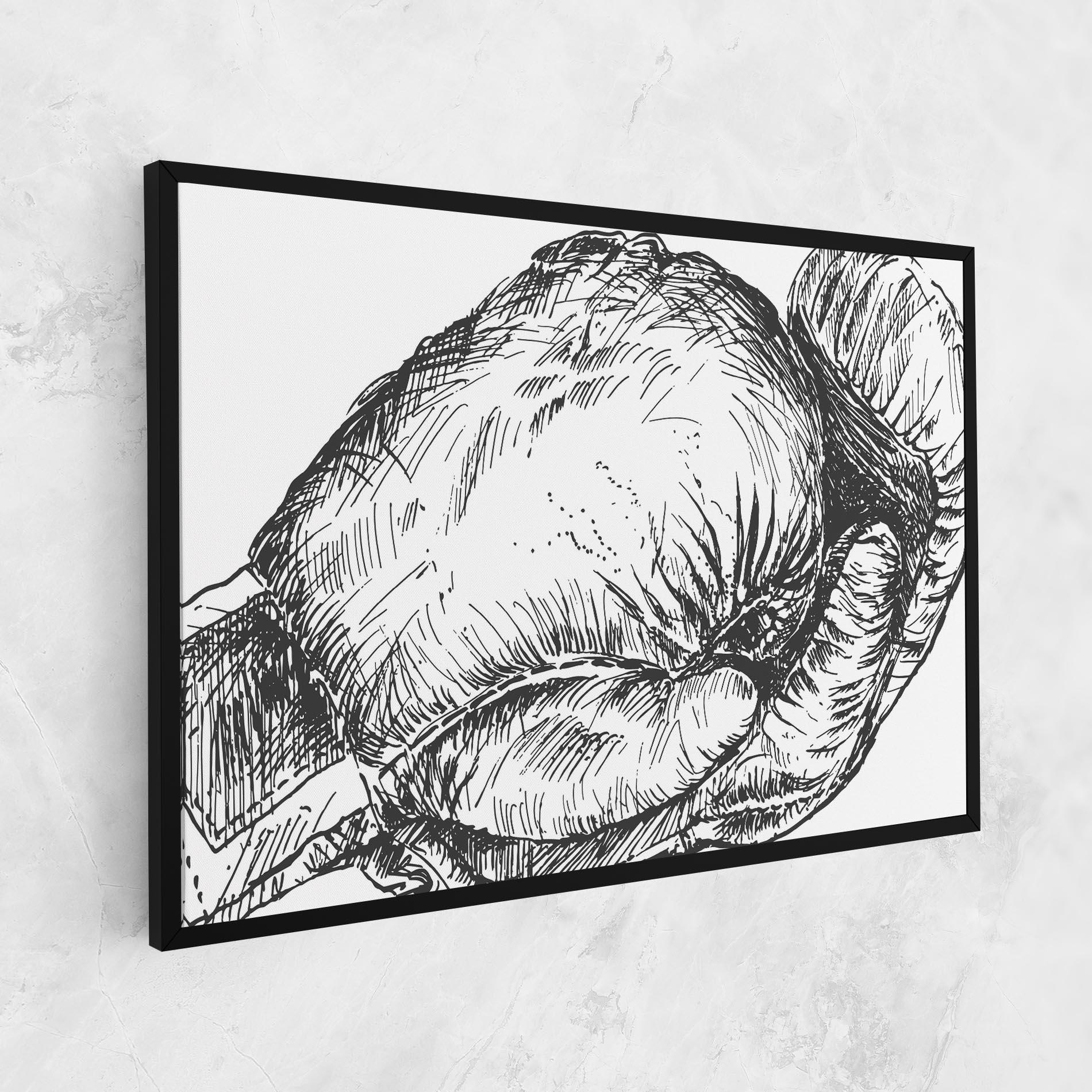 Tablou Canvas Grey Line Glove mockup 1